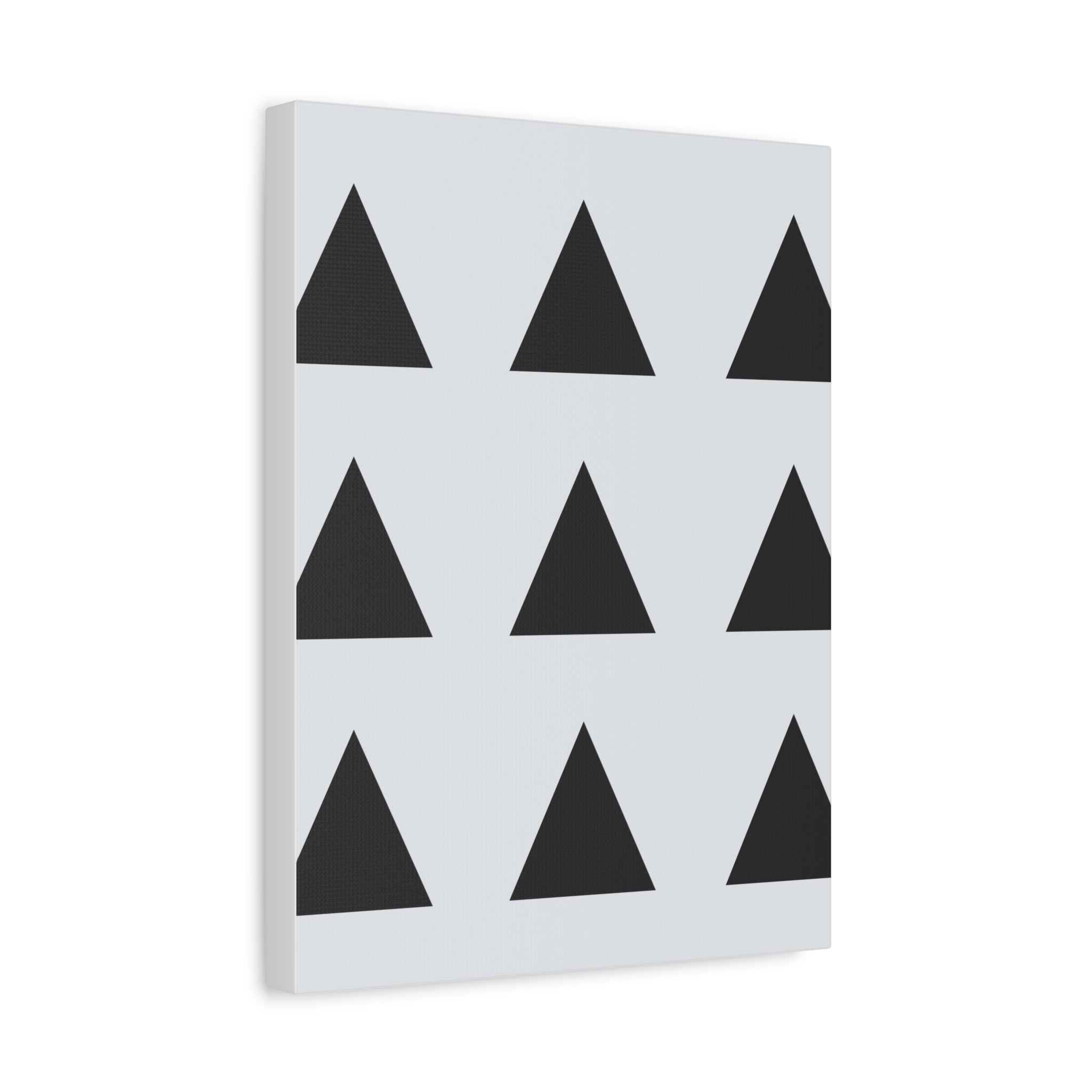 Geometric Black Triangle Canvas Art