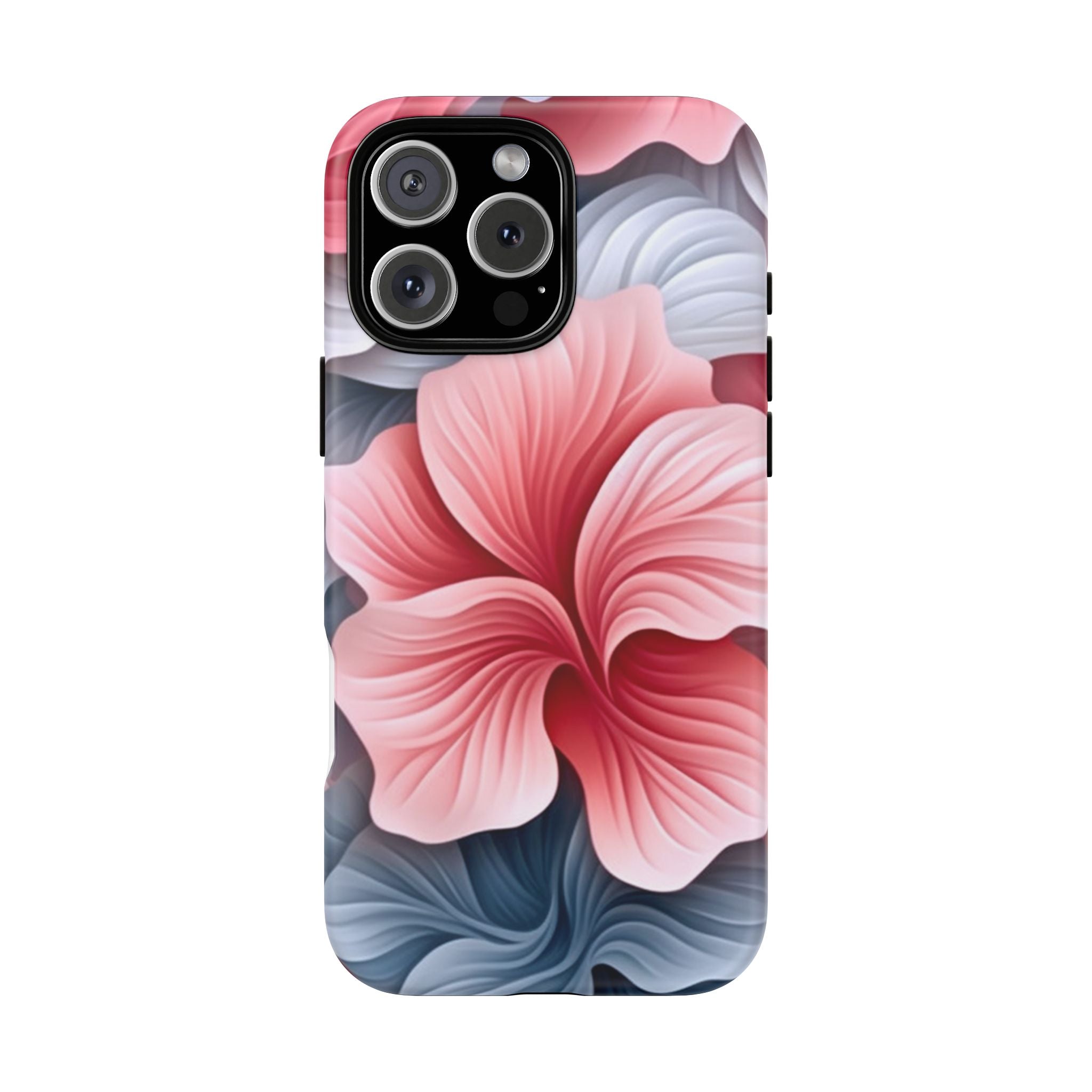 Abstract Floral Pink iPhone Case - Hexagon Stone