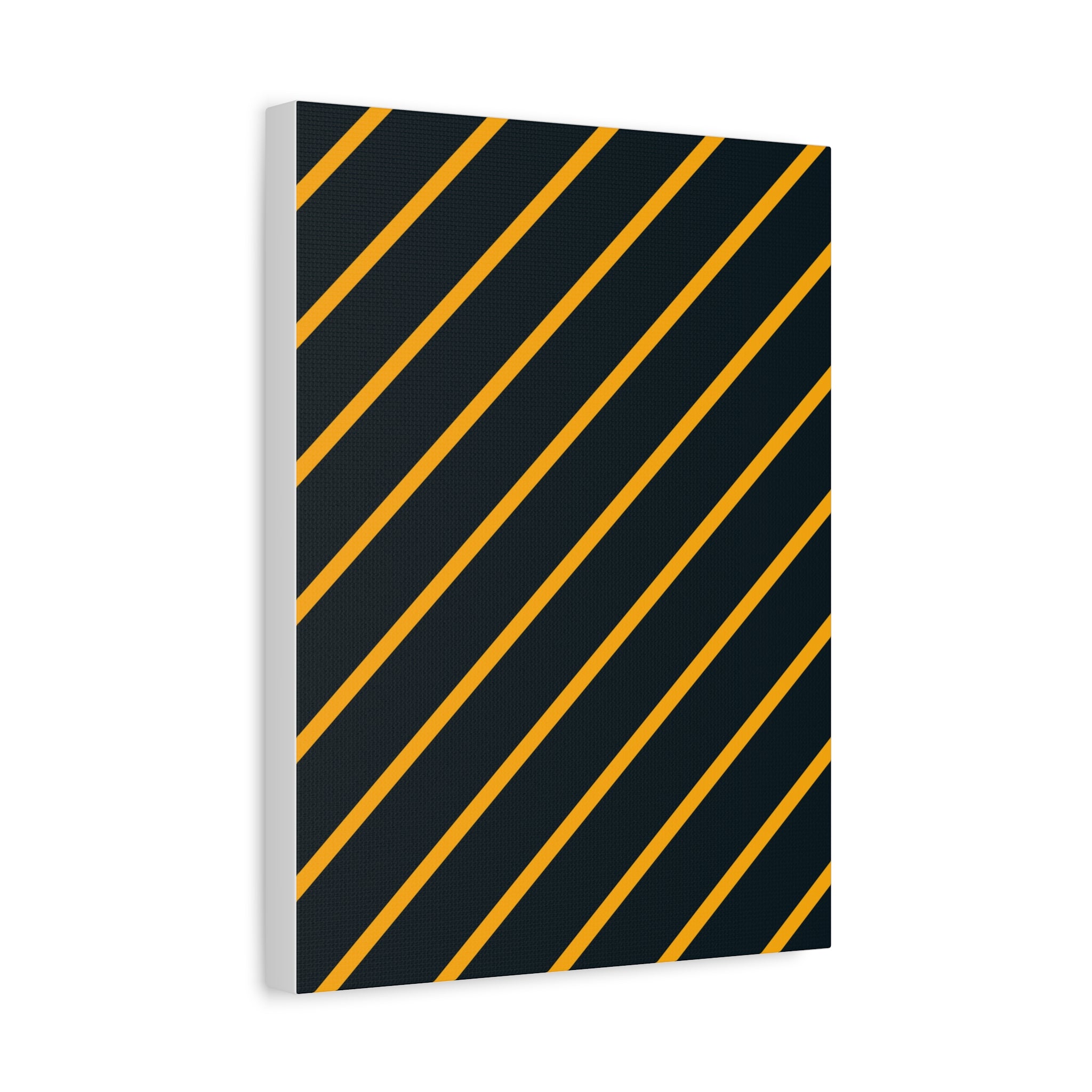 Bold Orange Diagonal Stripes Matte Canvas Art