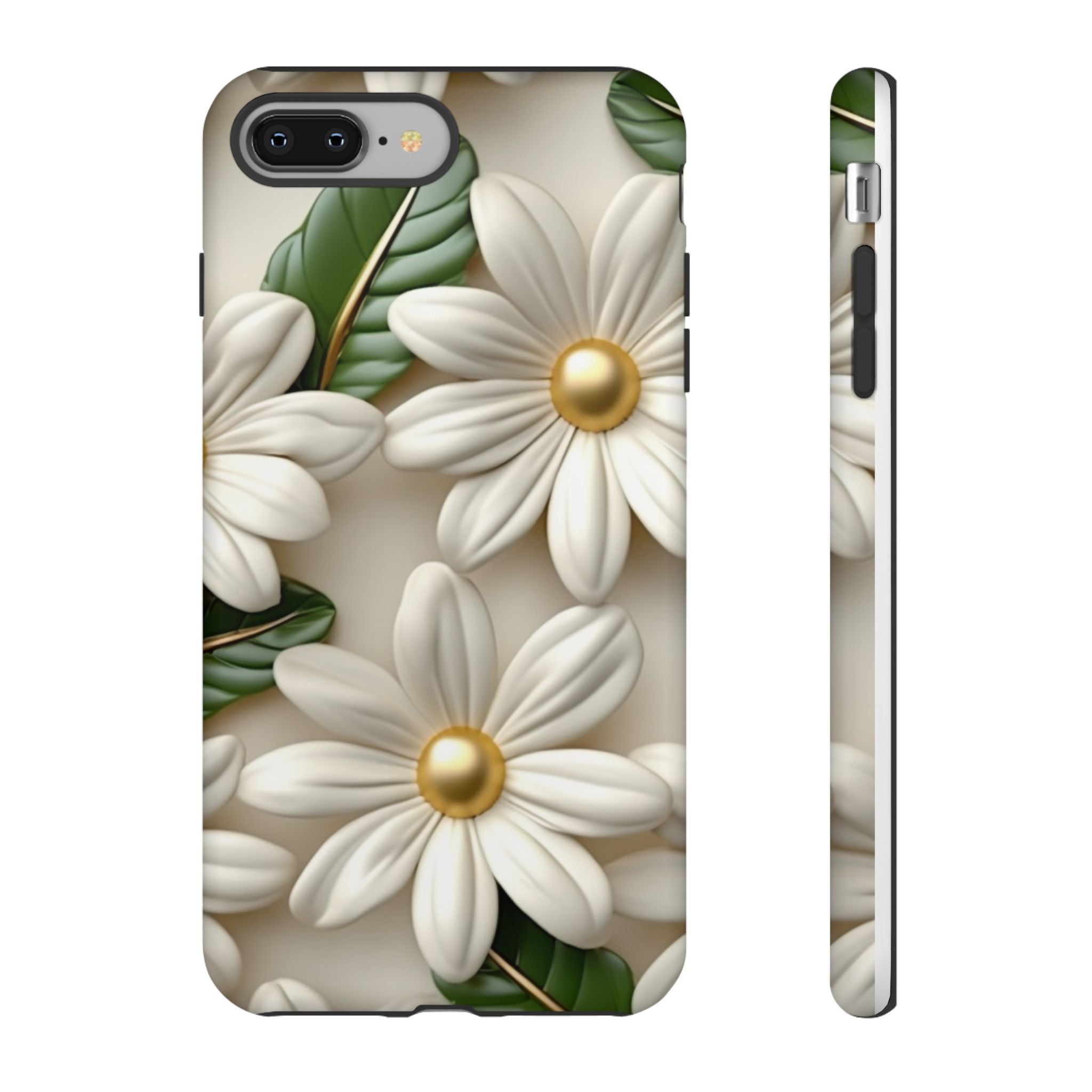 Sculpted Daisy iPhone Case - Hexagon Stone