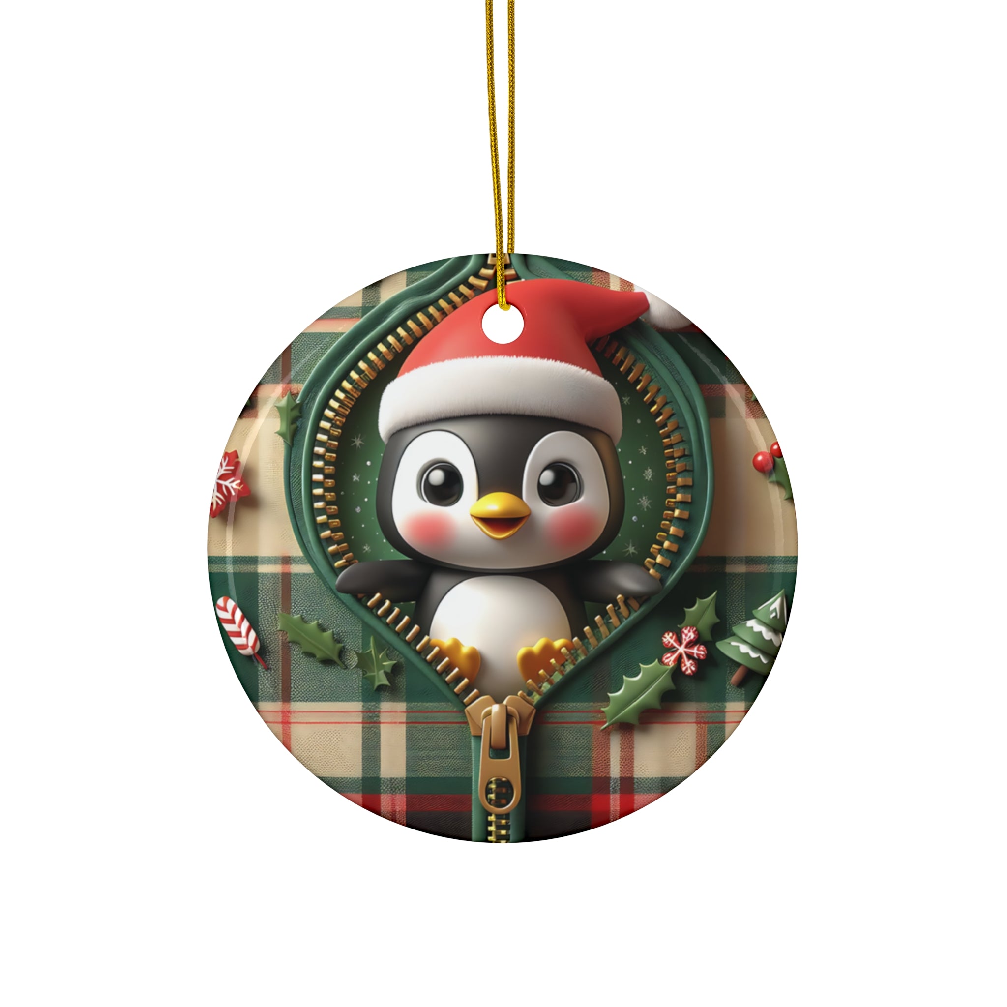 Cozy Penguin Christmas Ornament