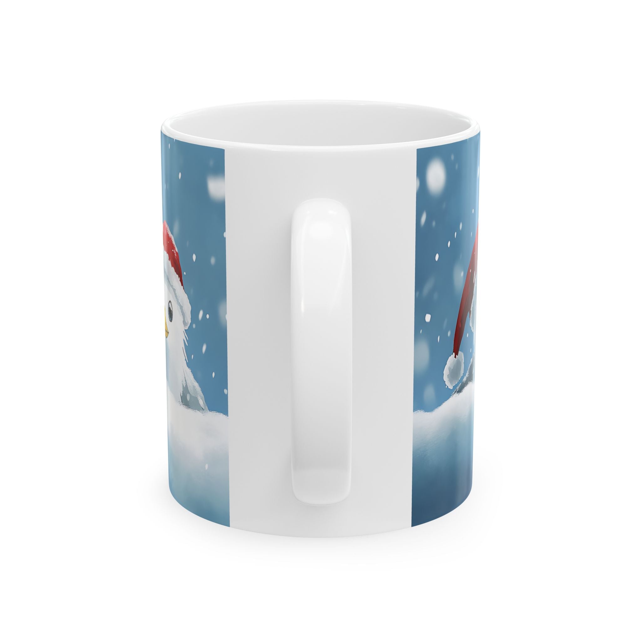 Snowy Santa Seagull Mug