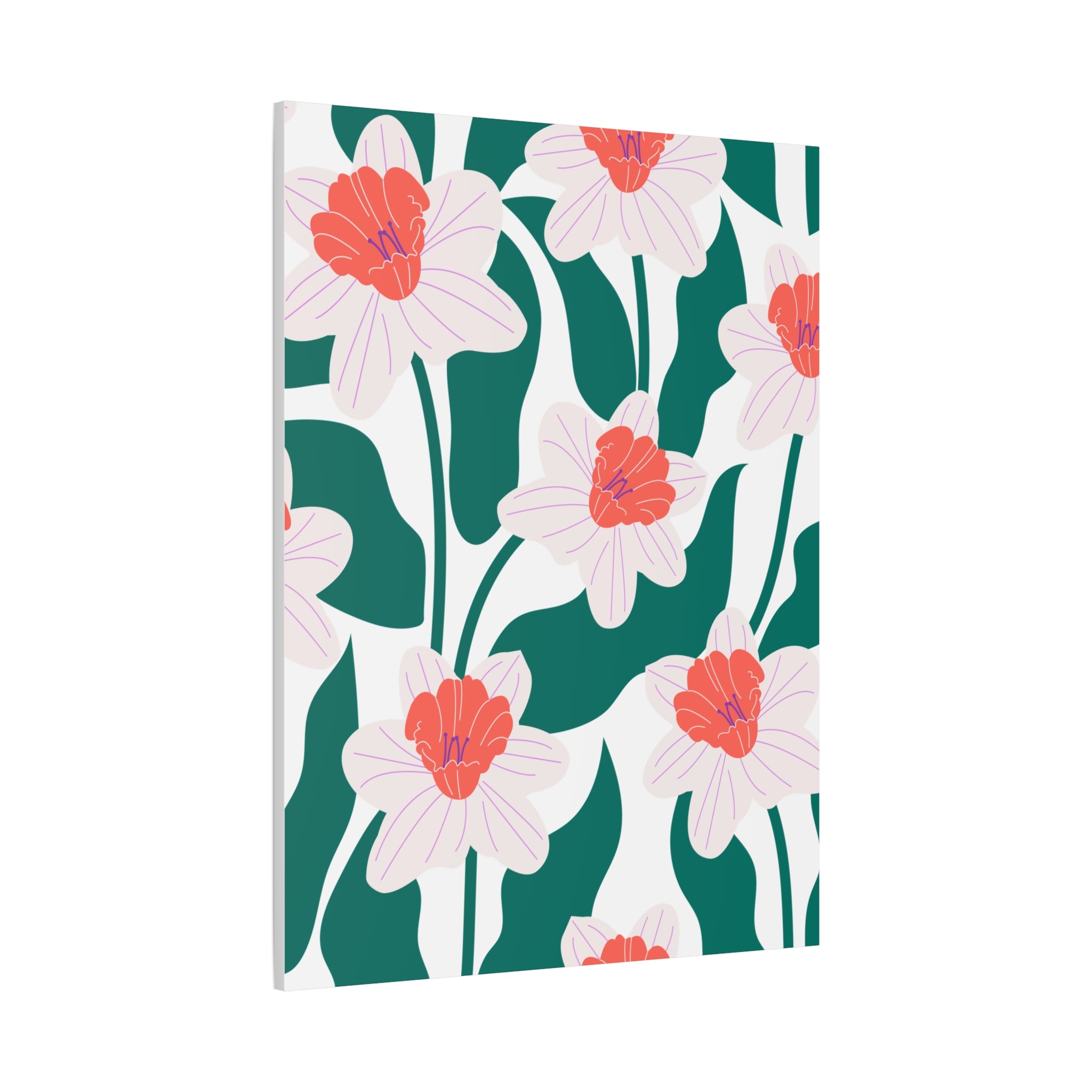 Art Deco Floral Canvas Print