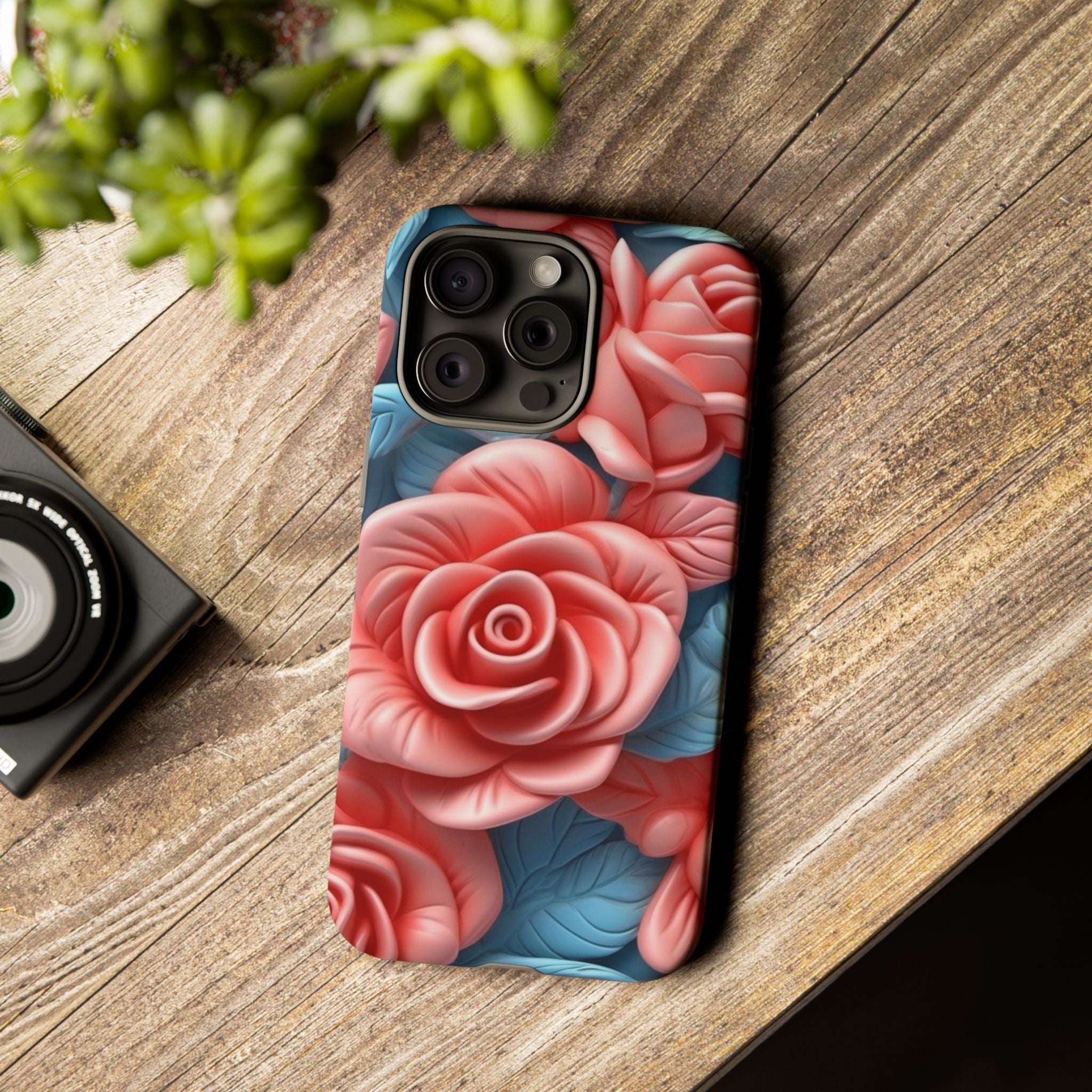 Stylized Floral iPhone Case - Hexagon Stone