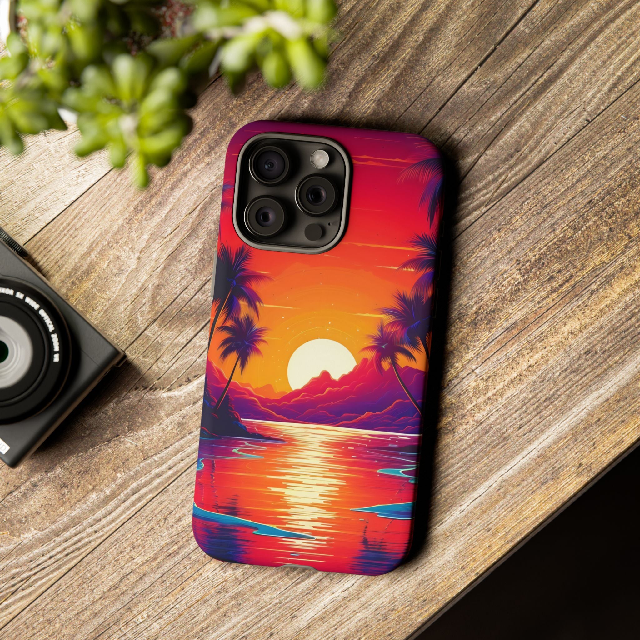 Sunset Beach Hexagon iPhone Case