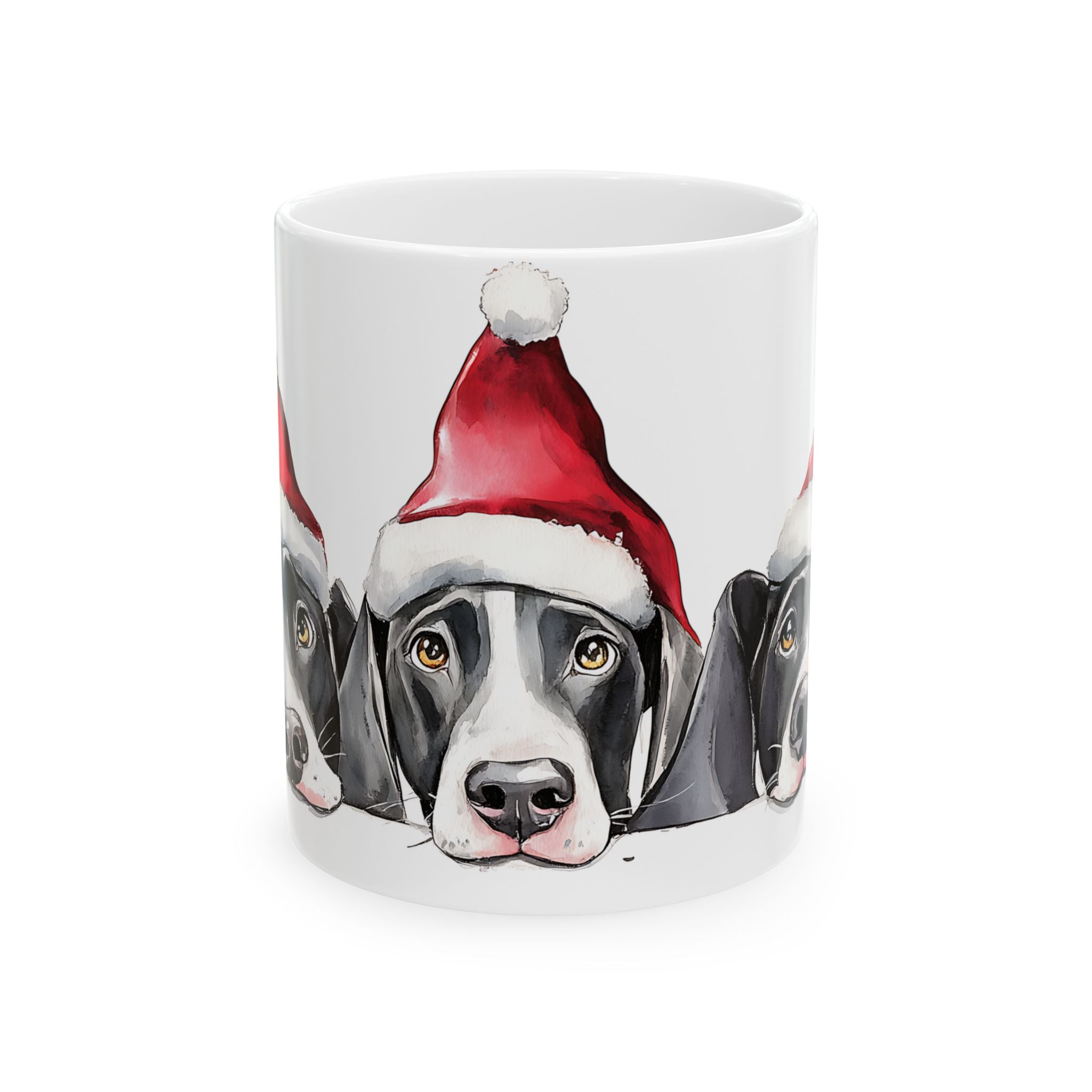 Santa Paws Mug: Cute Dogs Watercolor Art