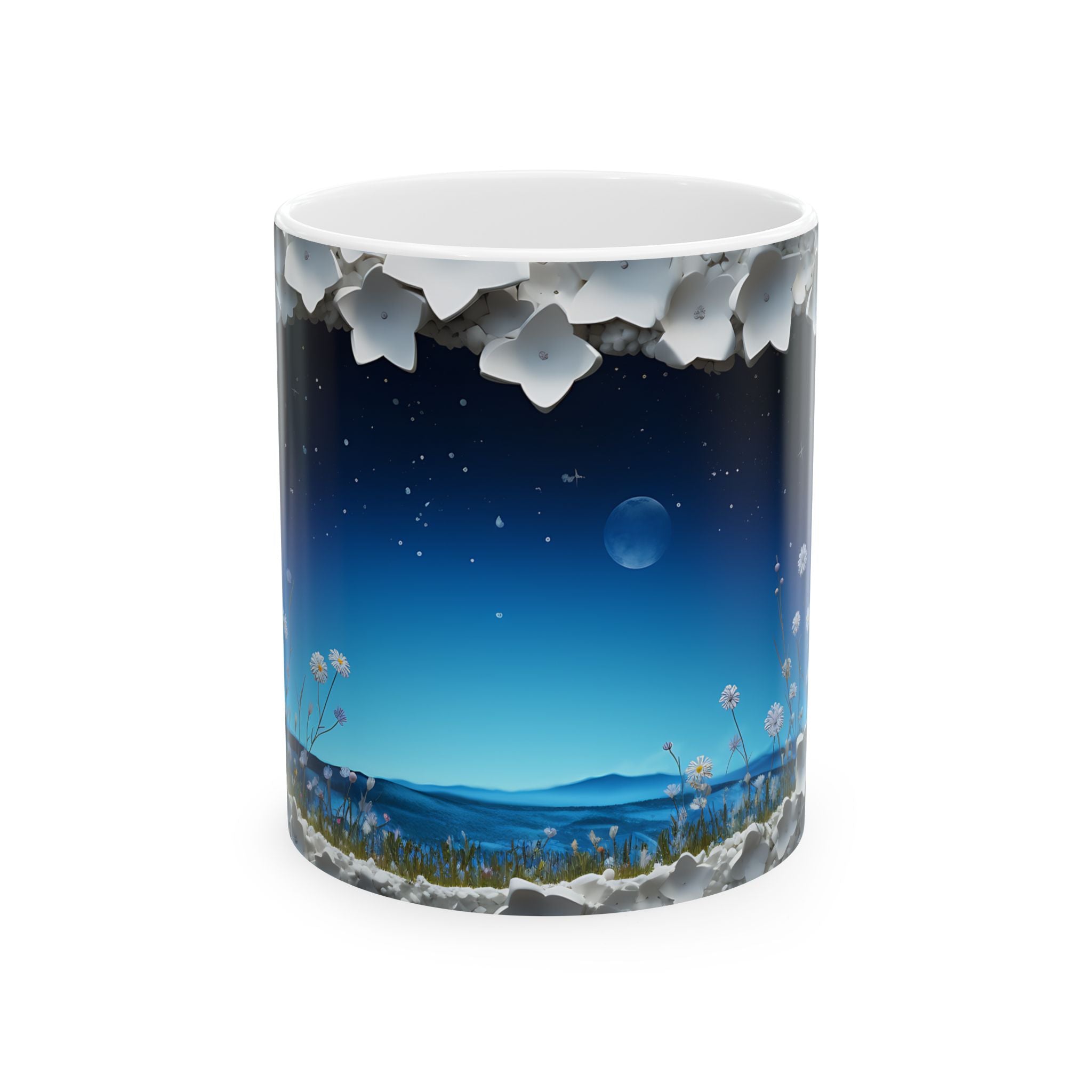 Moonlit Floral Night Mug