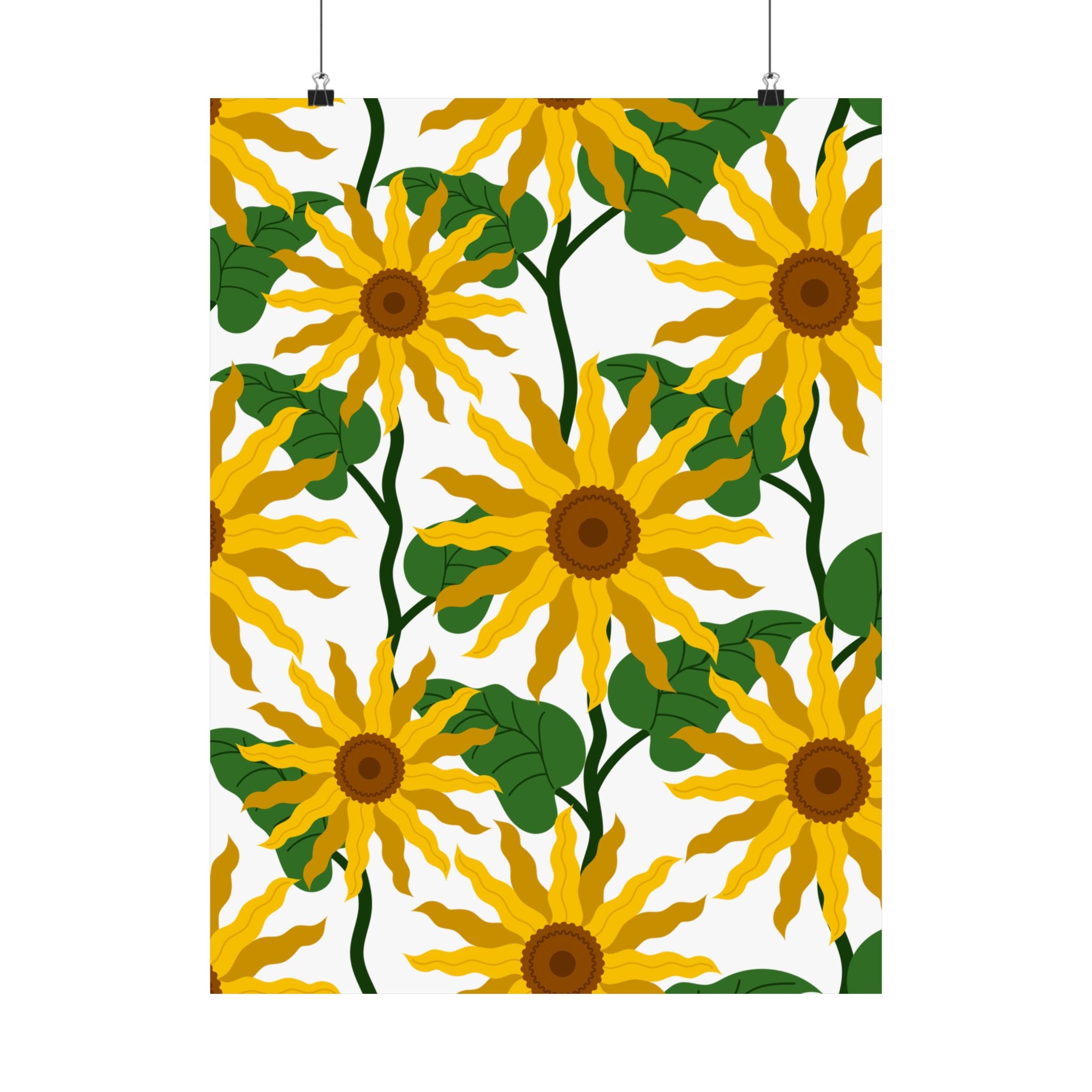 Bold Sunflower Poster - Floral Art Print