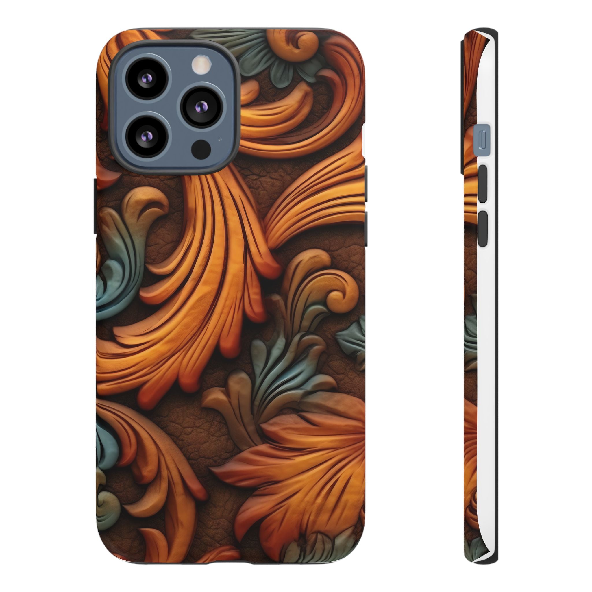 Baroque Copper iPhone Case - Hexagon Stone