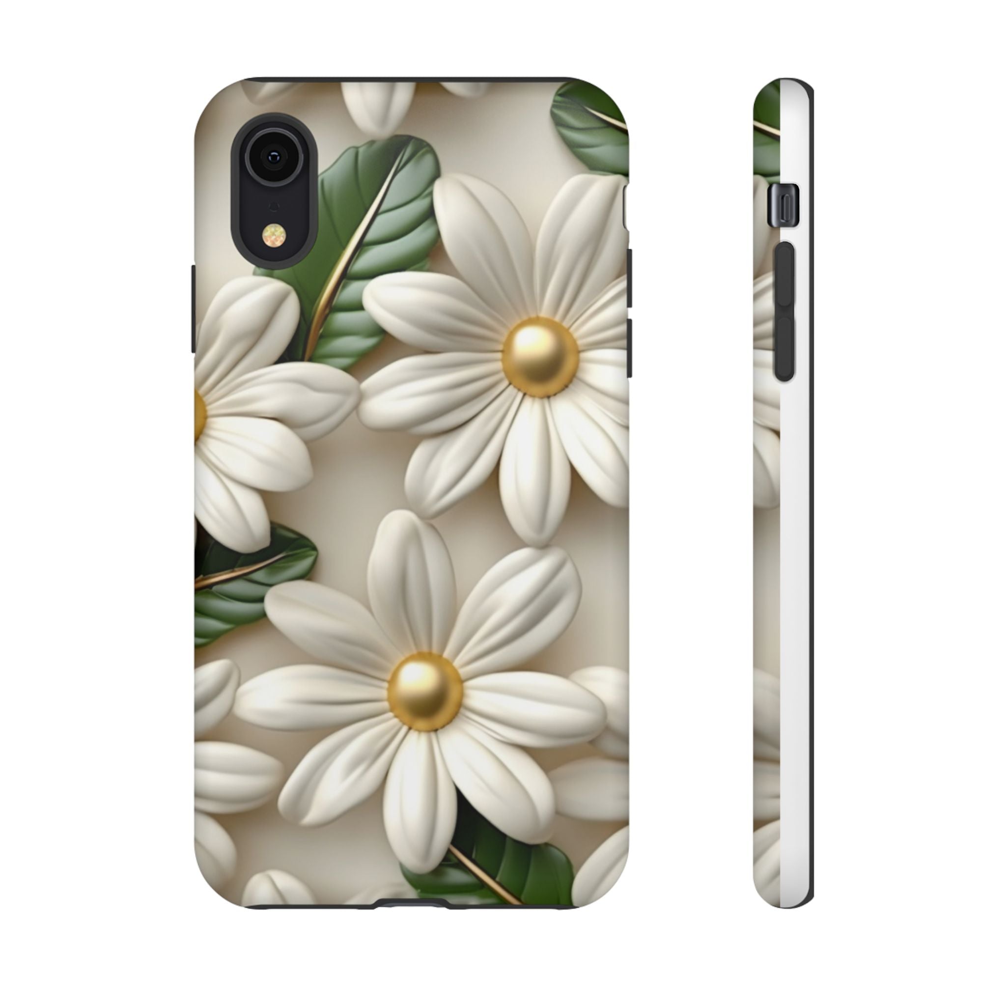 Sculpted Daisy iPhone Case - Hexagon Stone