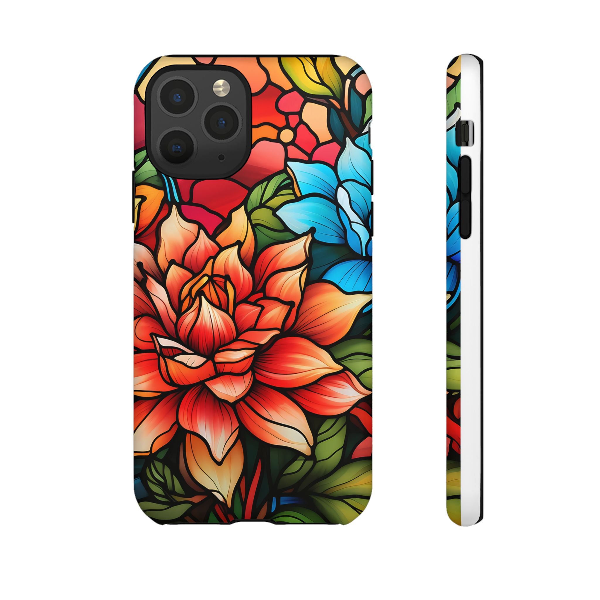 Stained Glass Floral iPhone Case - Hexagon Stone