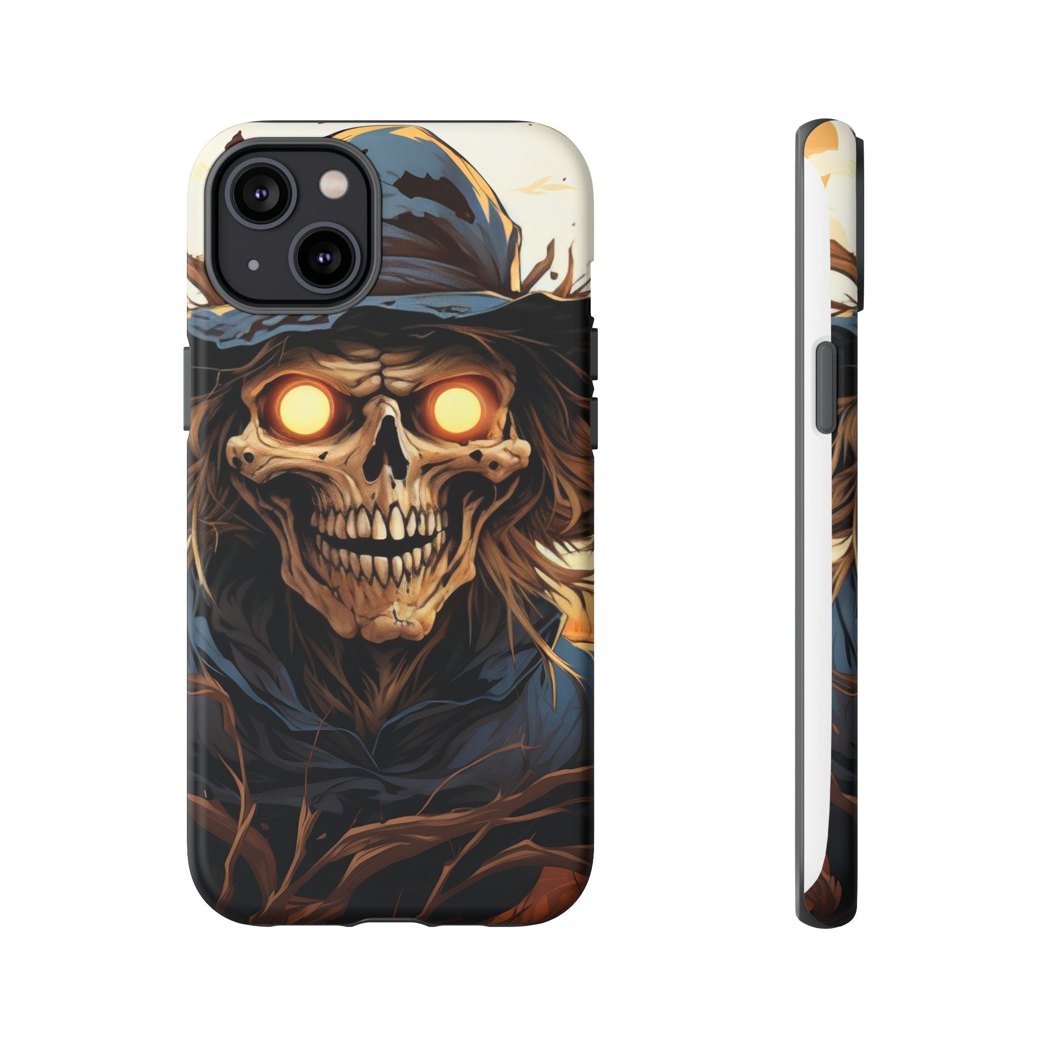 Eerie Scarecrow Hexagon Stone iPhone Case