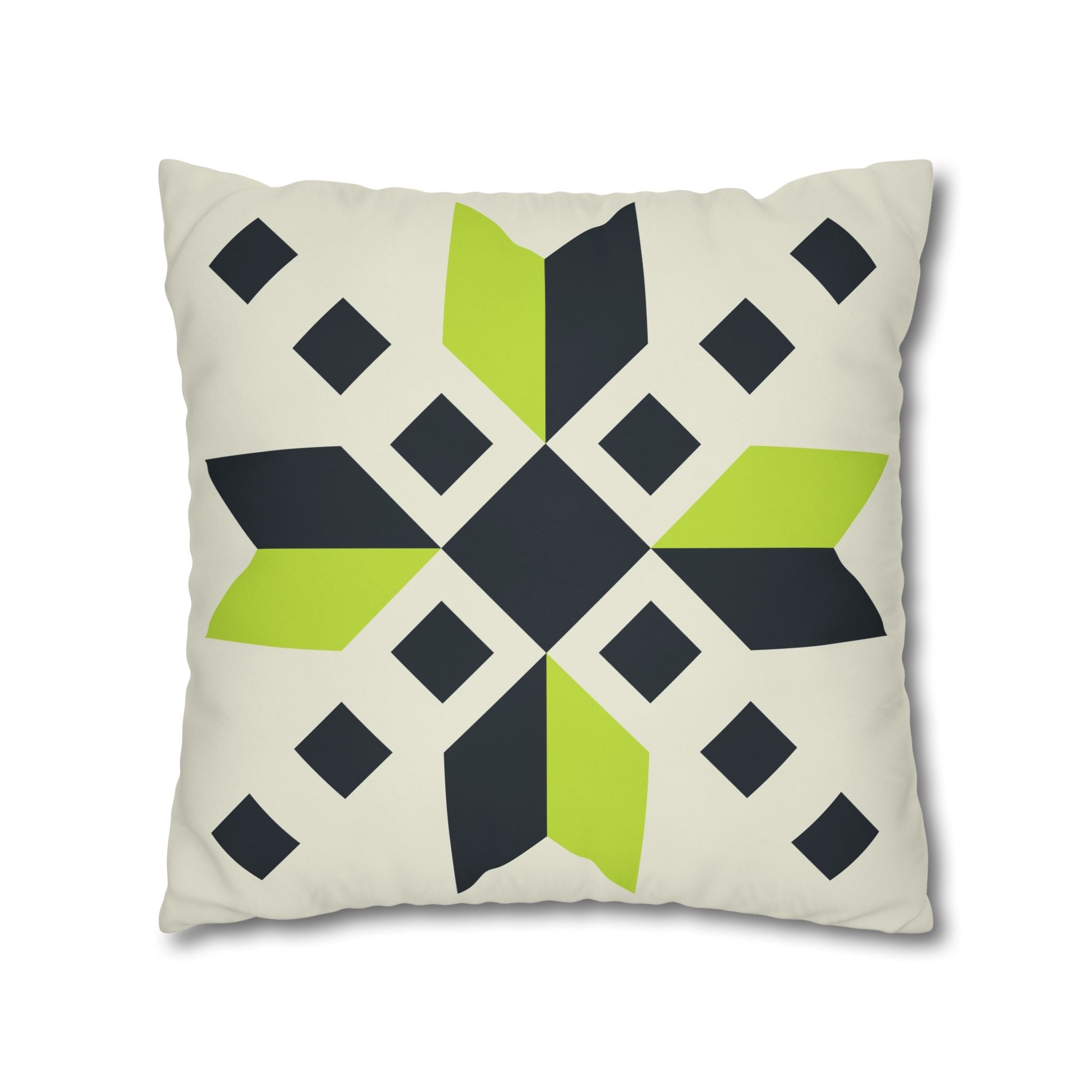 Geometric Teal & Green Pillowcase