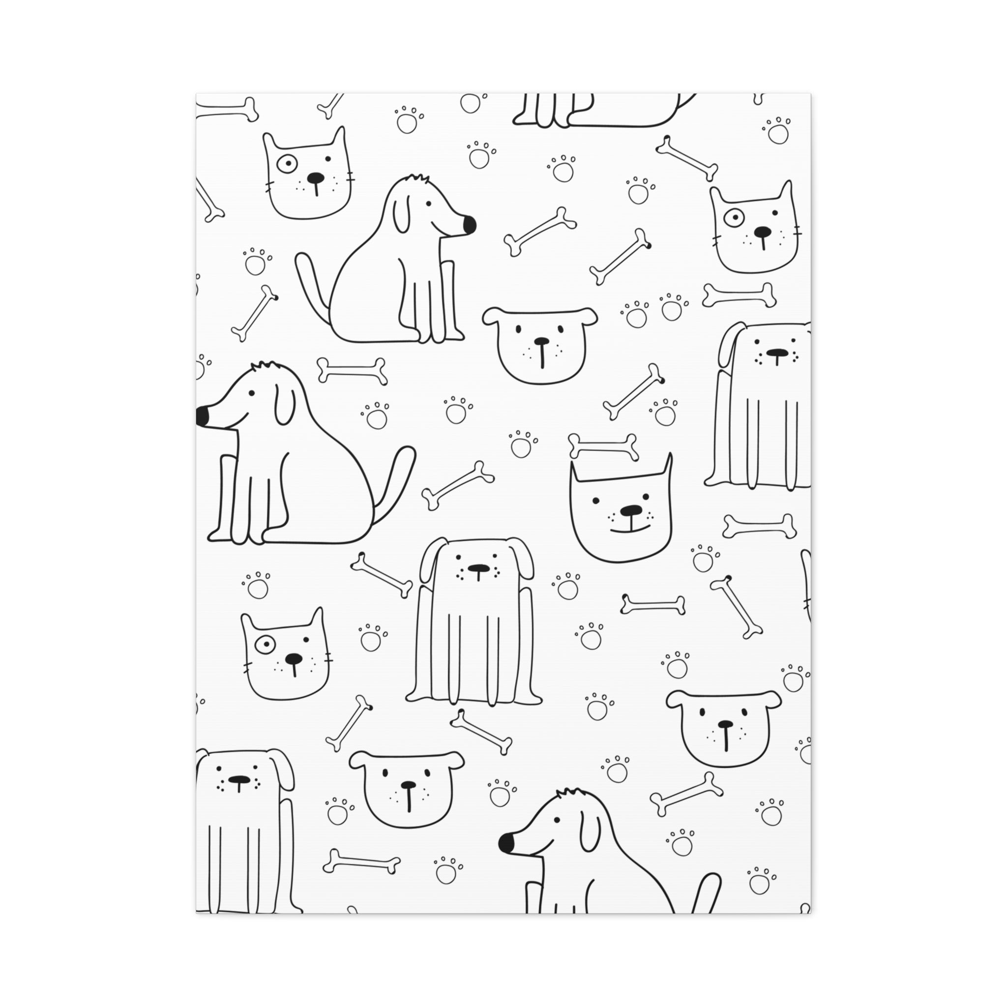 Cute Dogs & Cats Canvas Print