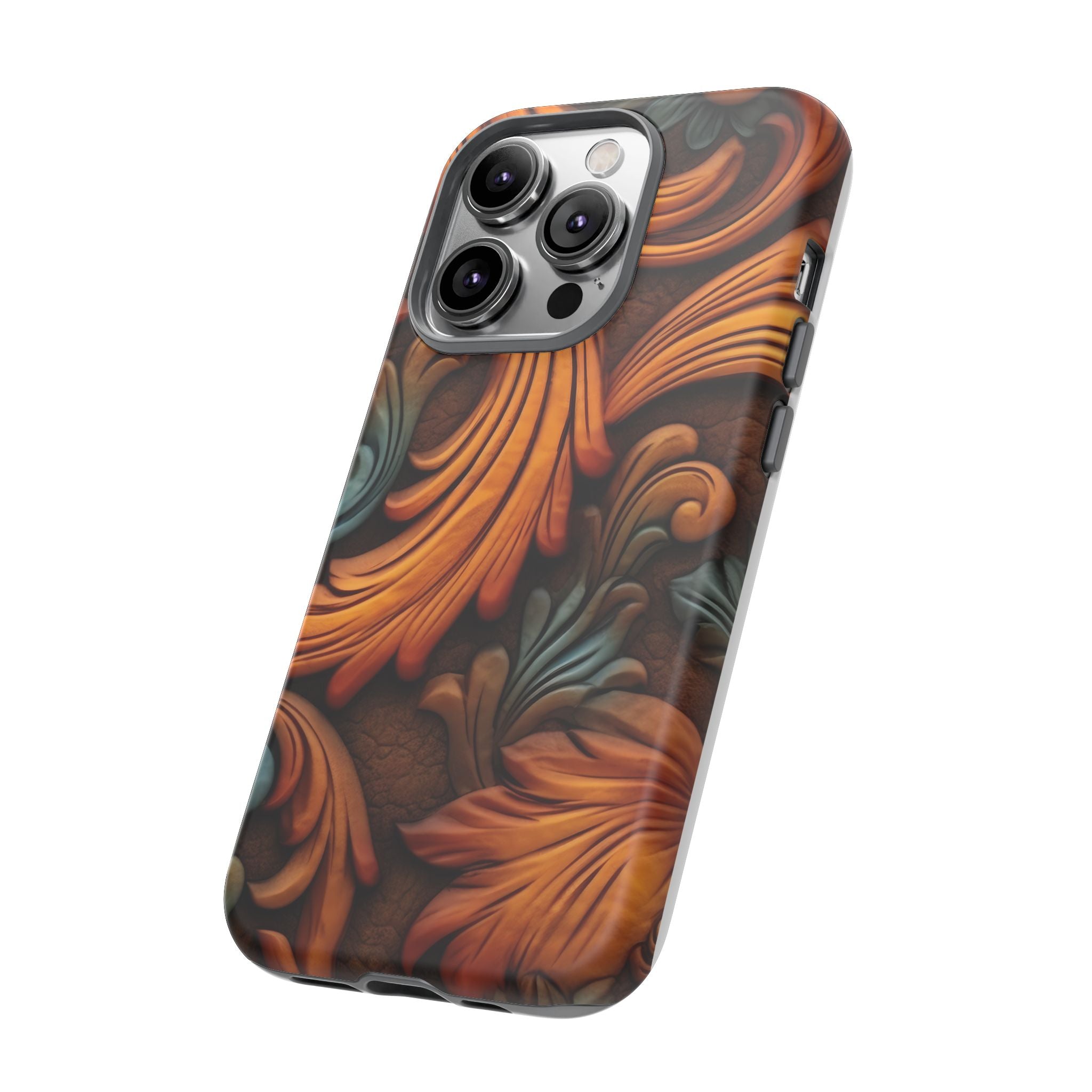 Baroque Copper iPhone Case - Hexagon Stone