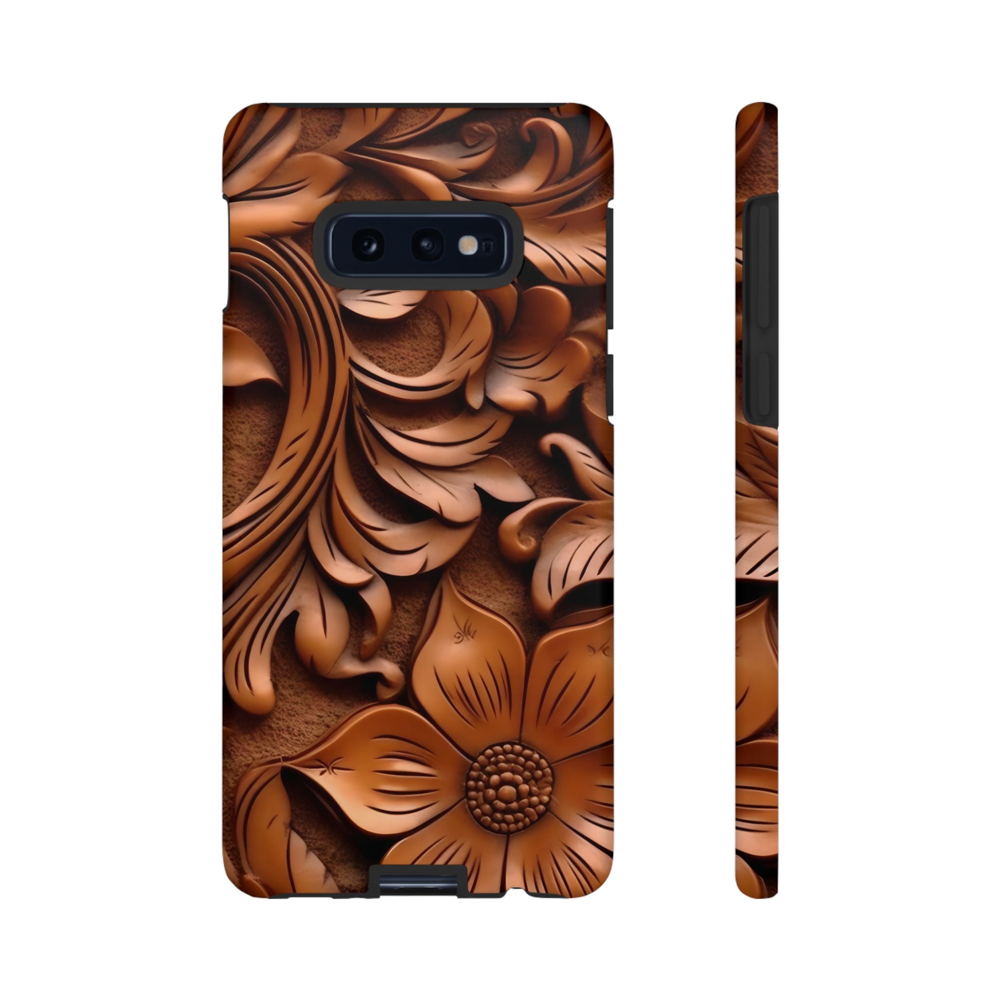 Baroque Floral Wood Samsung Case