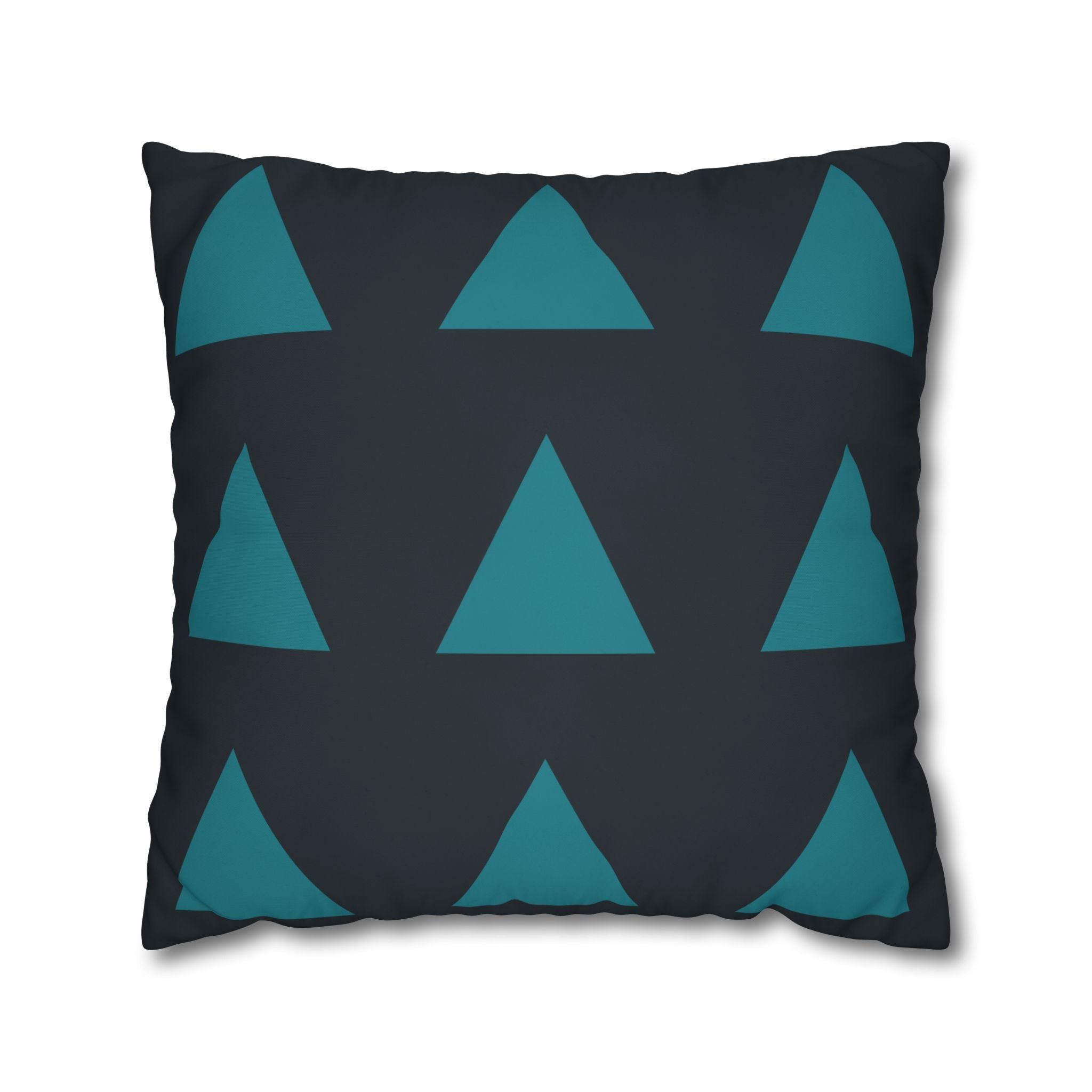 Teal Triangle Geometric Pillowcase