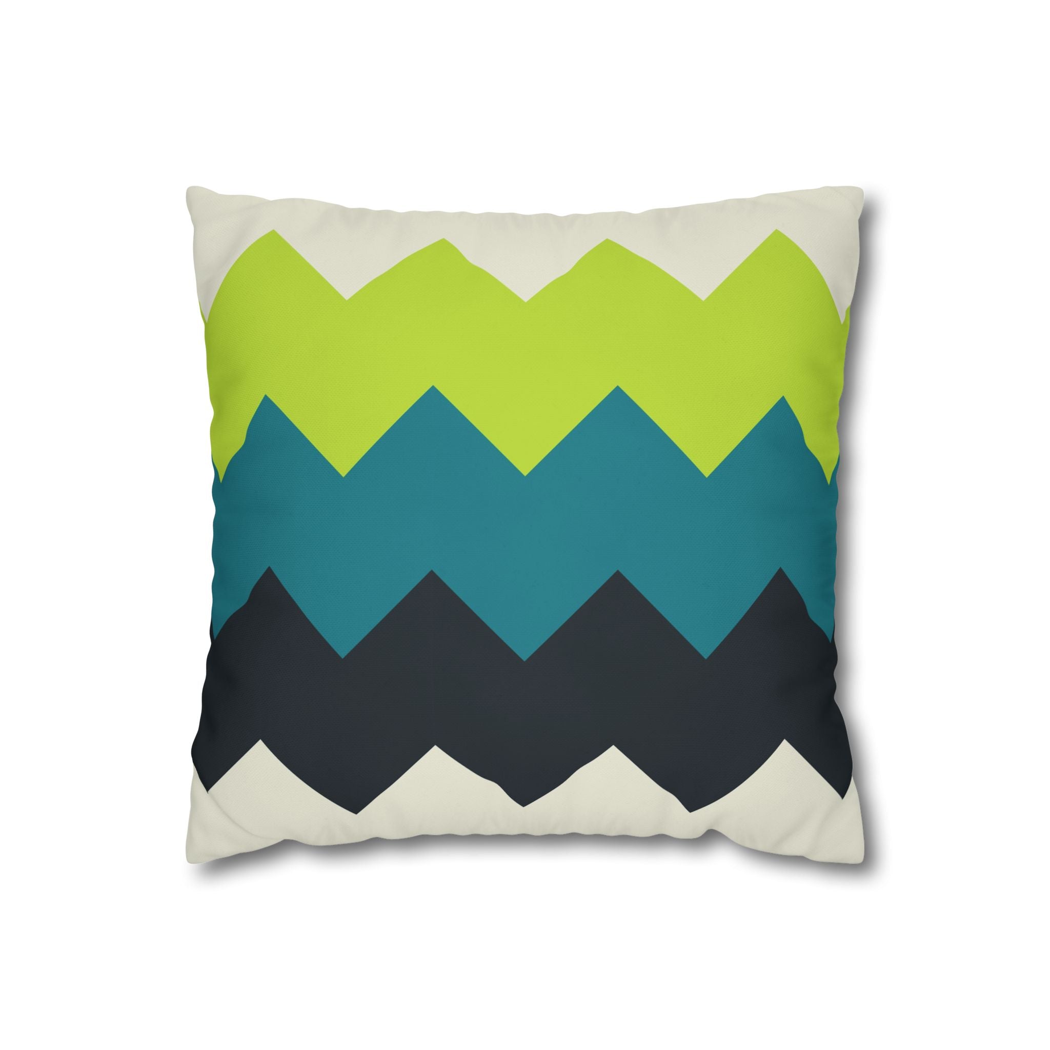 Chevron Stripe Pillowcase - Teal & Lime