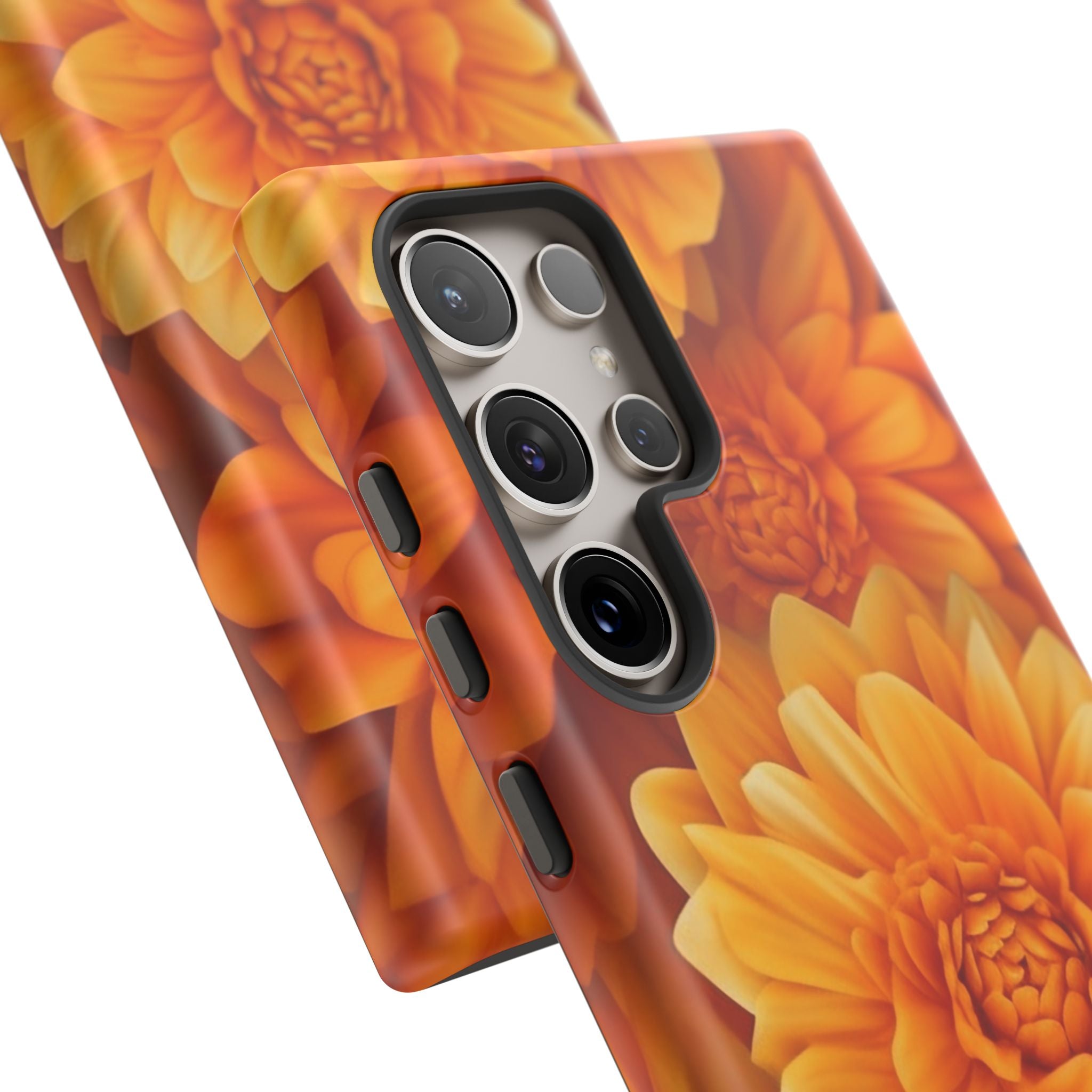 Orange Dahlia Bloom Samsung Case