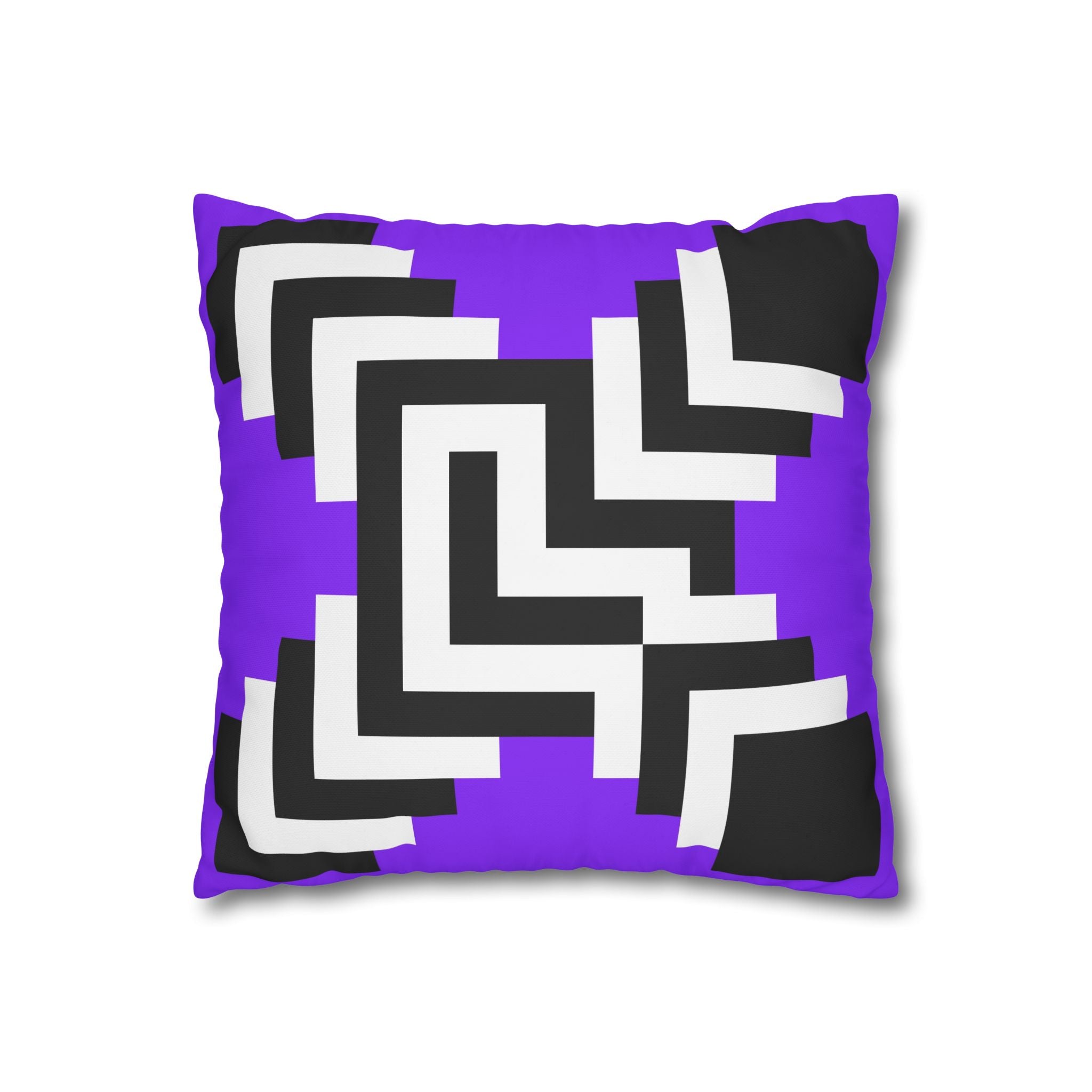 Purple Pixel Art Pillowcase - Abstract Design