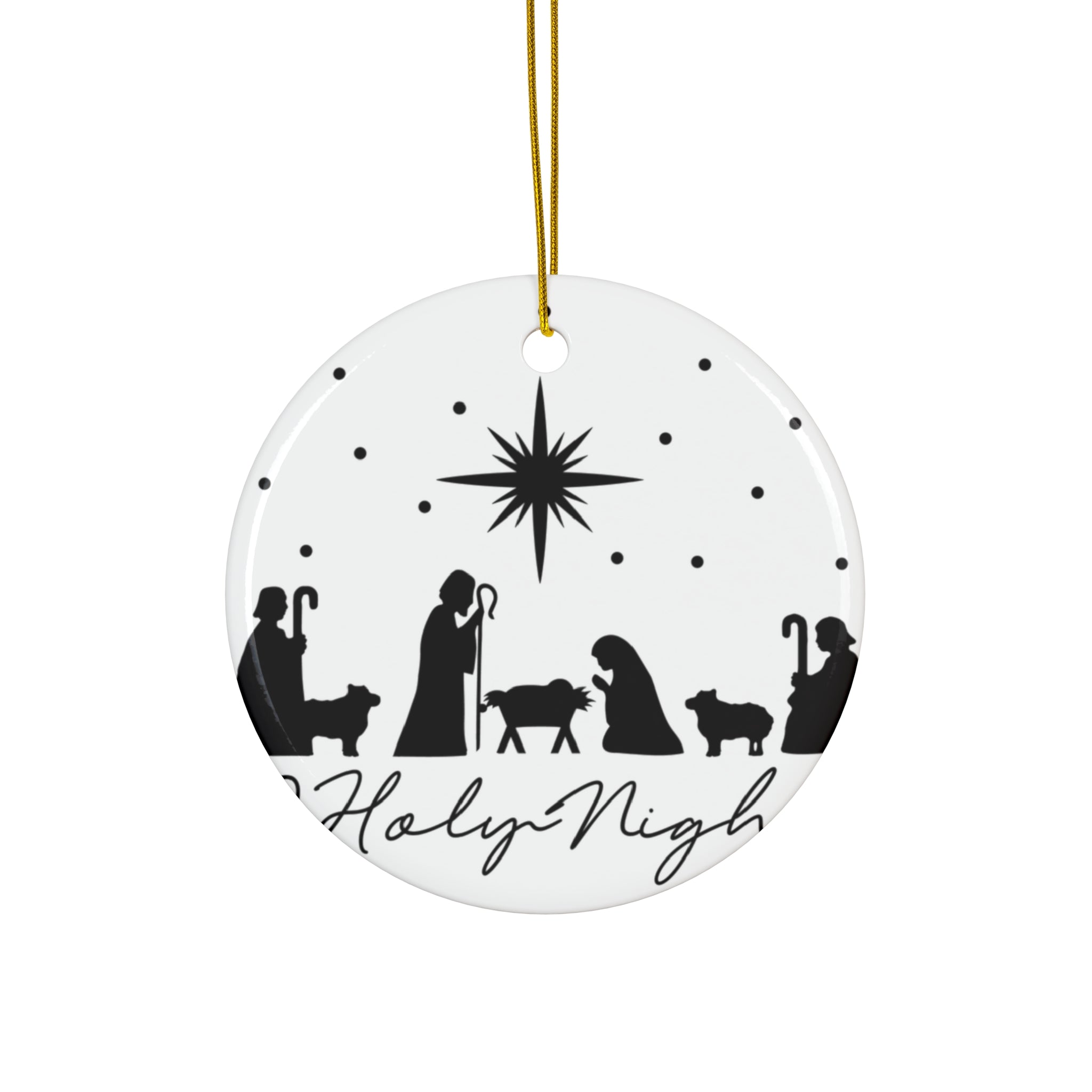 O Holy Night Silhouette Nativity Ornament