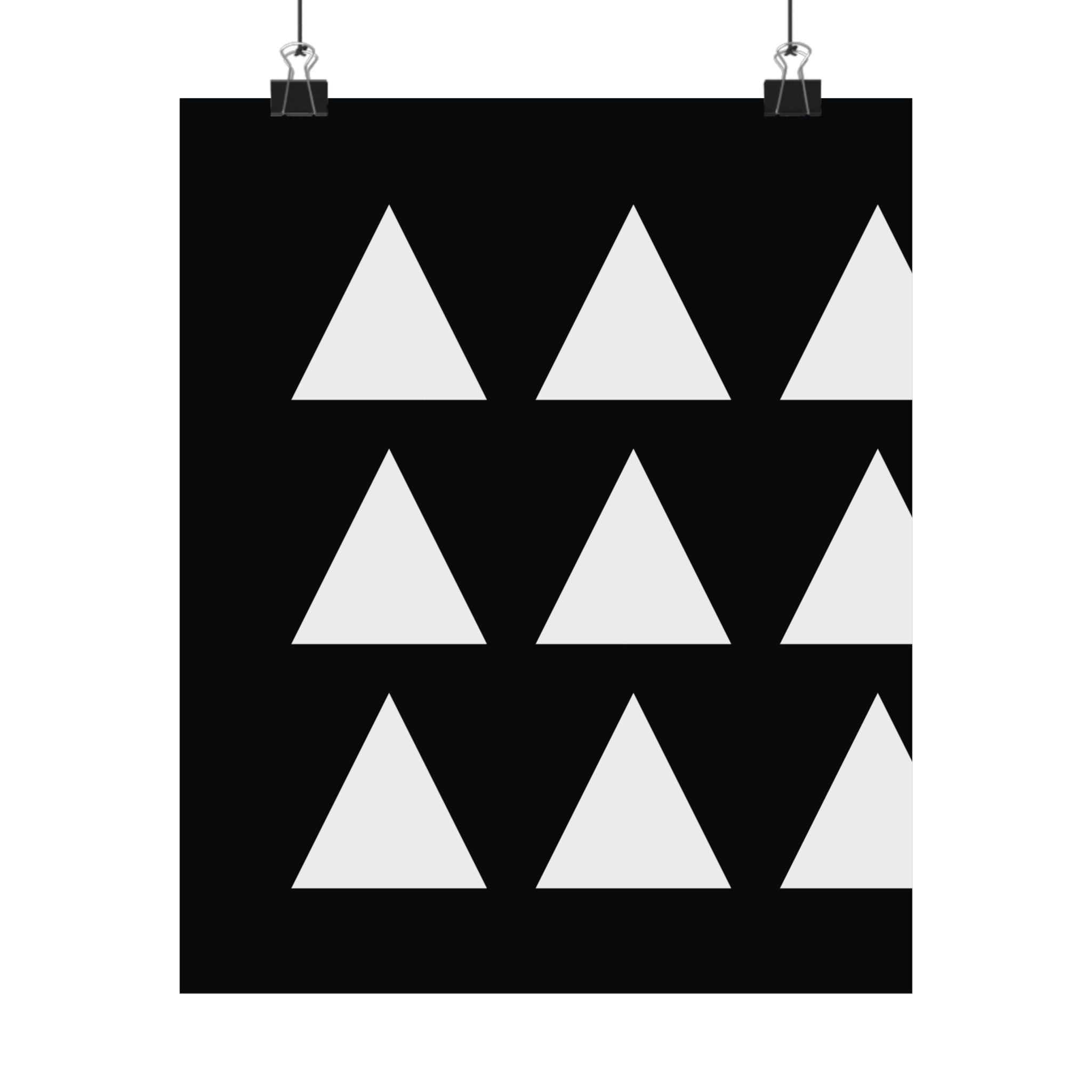 Minimalist Geometric Triangle Art Poster