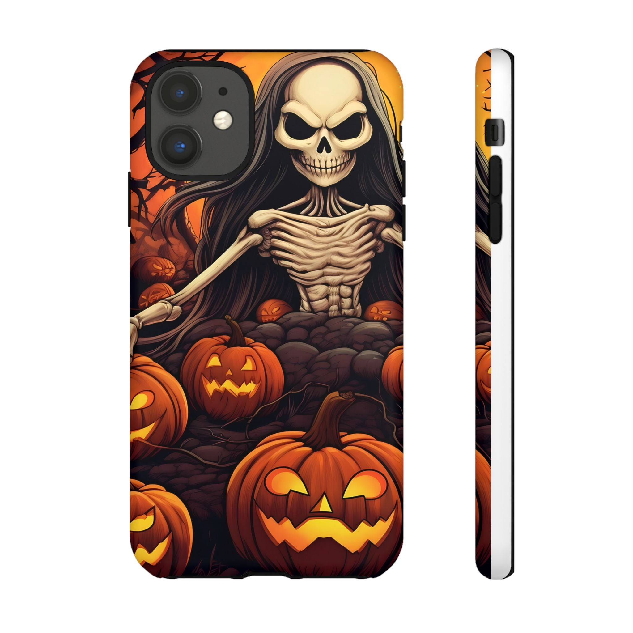 Spooky Skeleton Hexagon iPhone Case