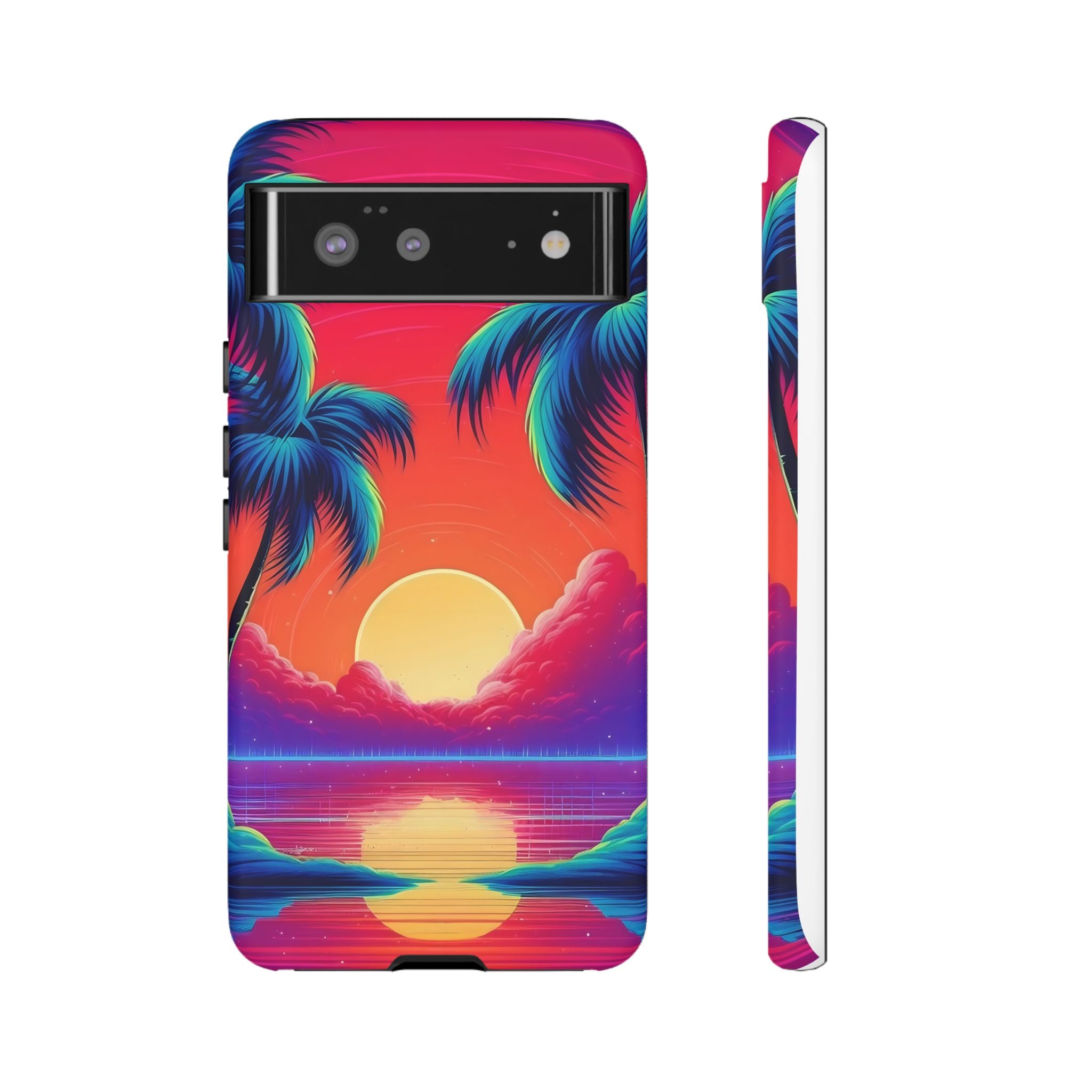 Sunset Palm Google Pixel Case (All Models) - Retro Futuristic