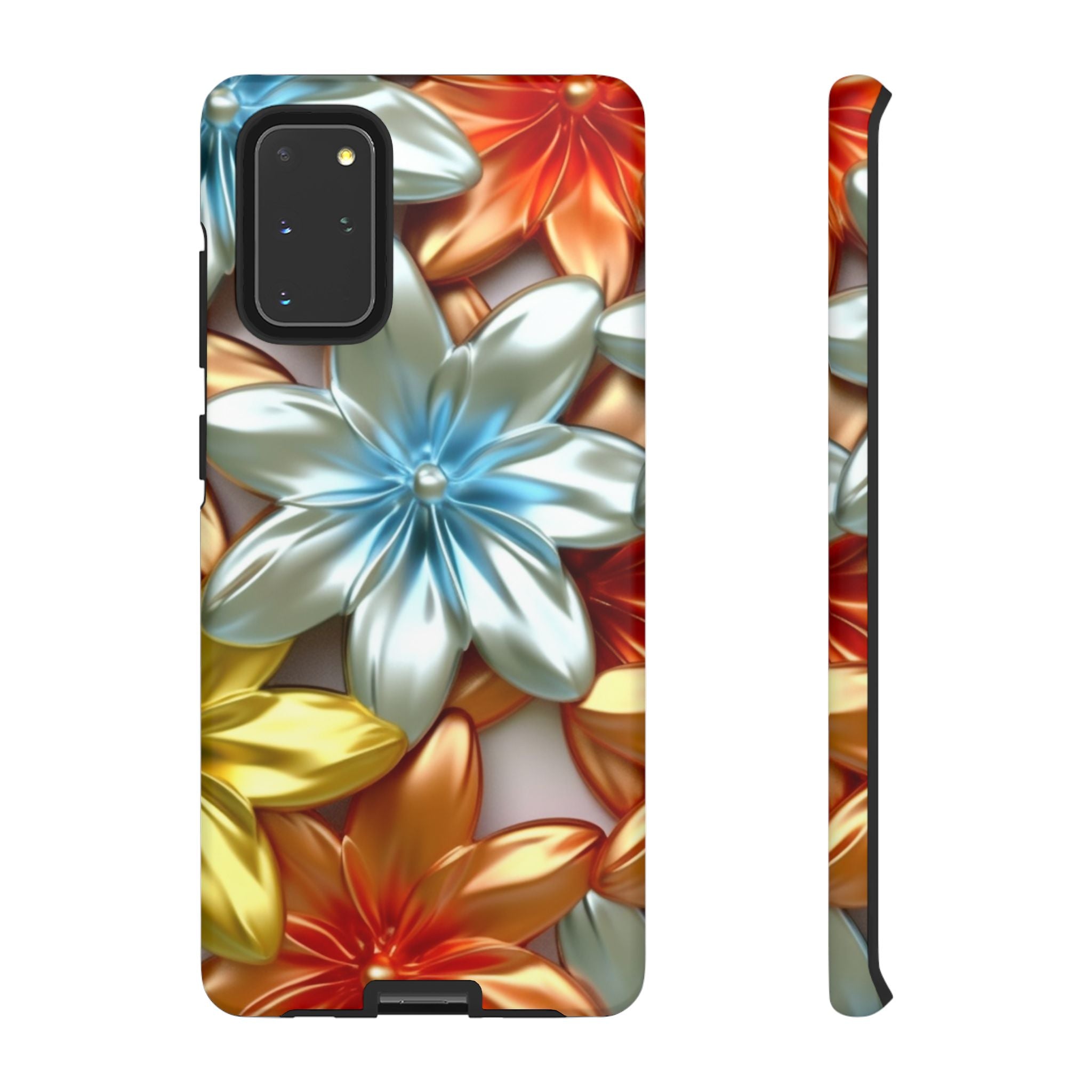 Metallic Flower Samsung Case - Stylish & Modern