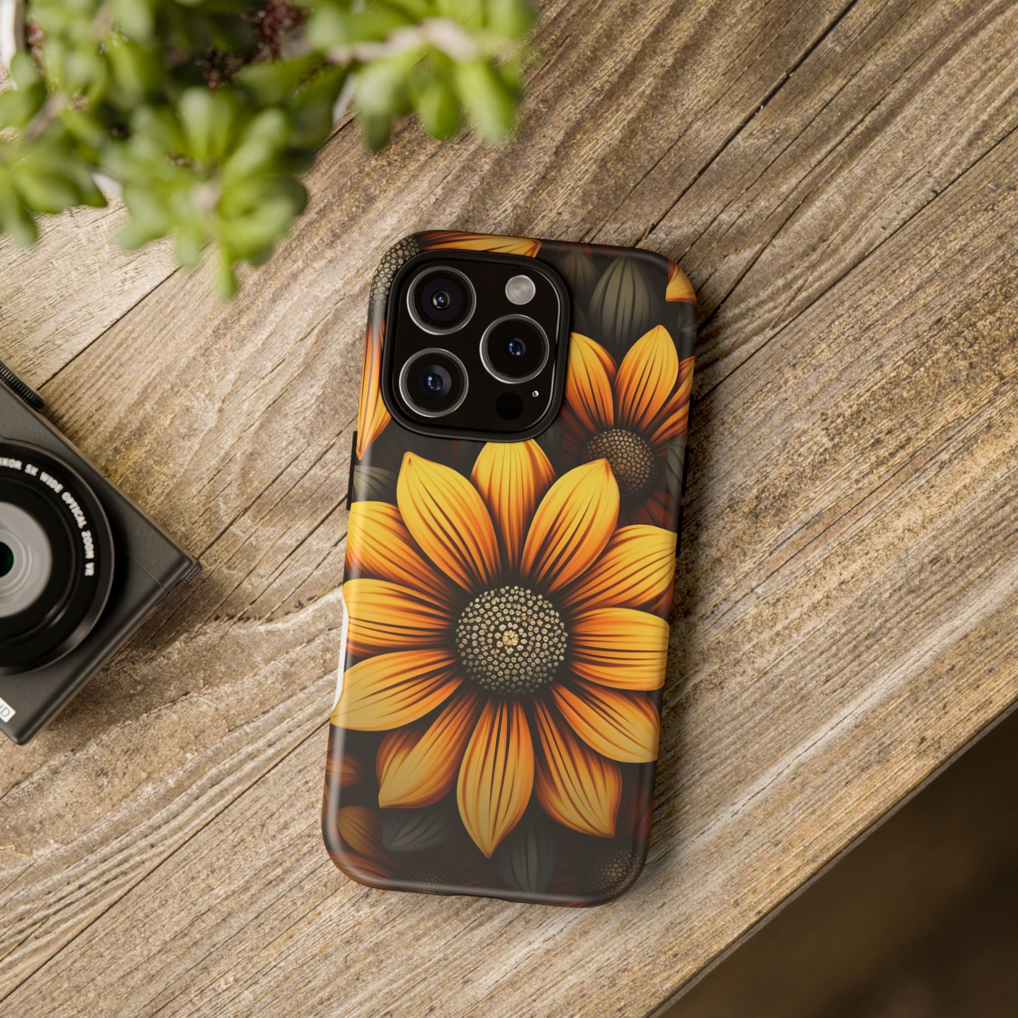 Sunburst Hexagon iPhone Case - Rugged Texture