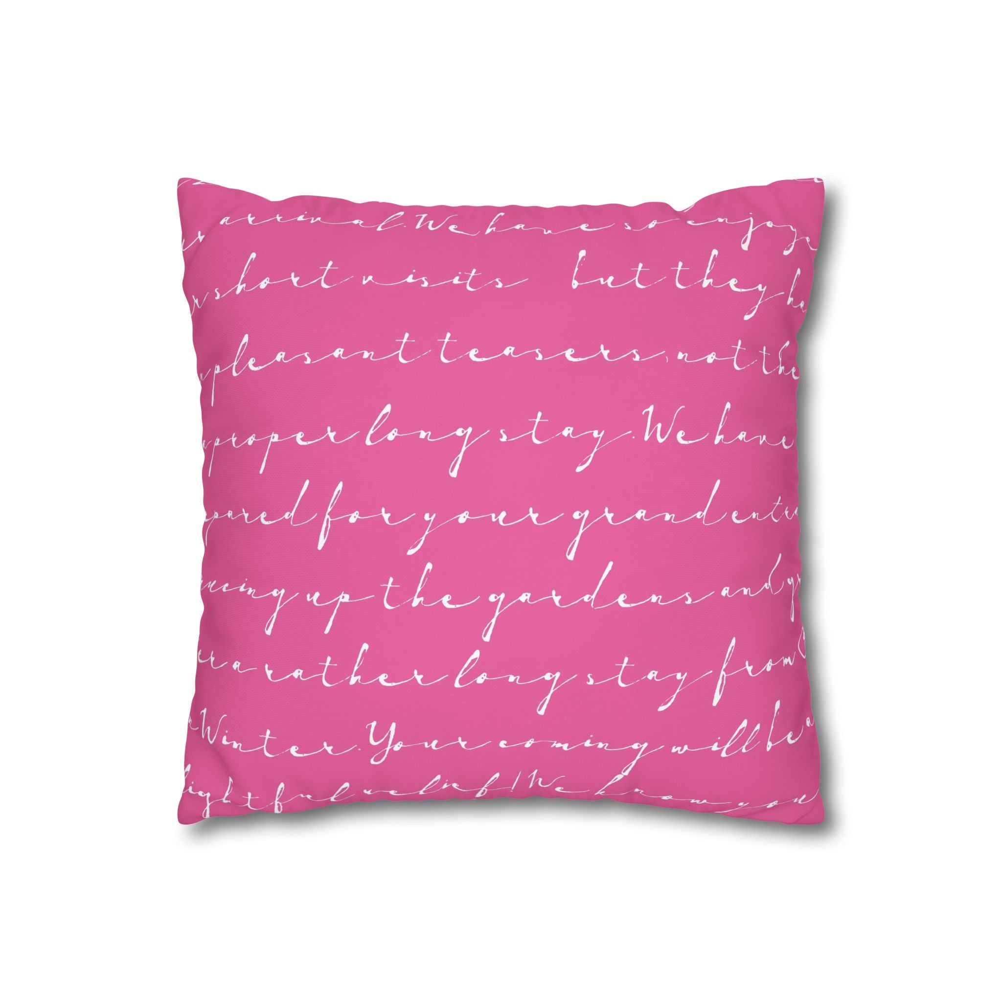 Pink Floral Welcome Pillowcase