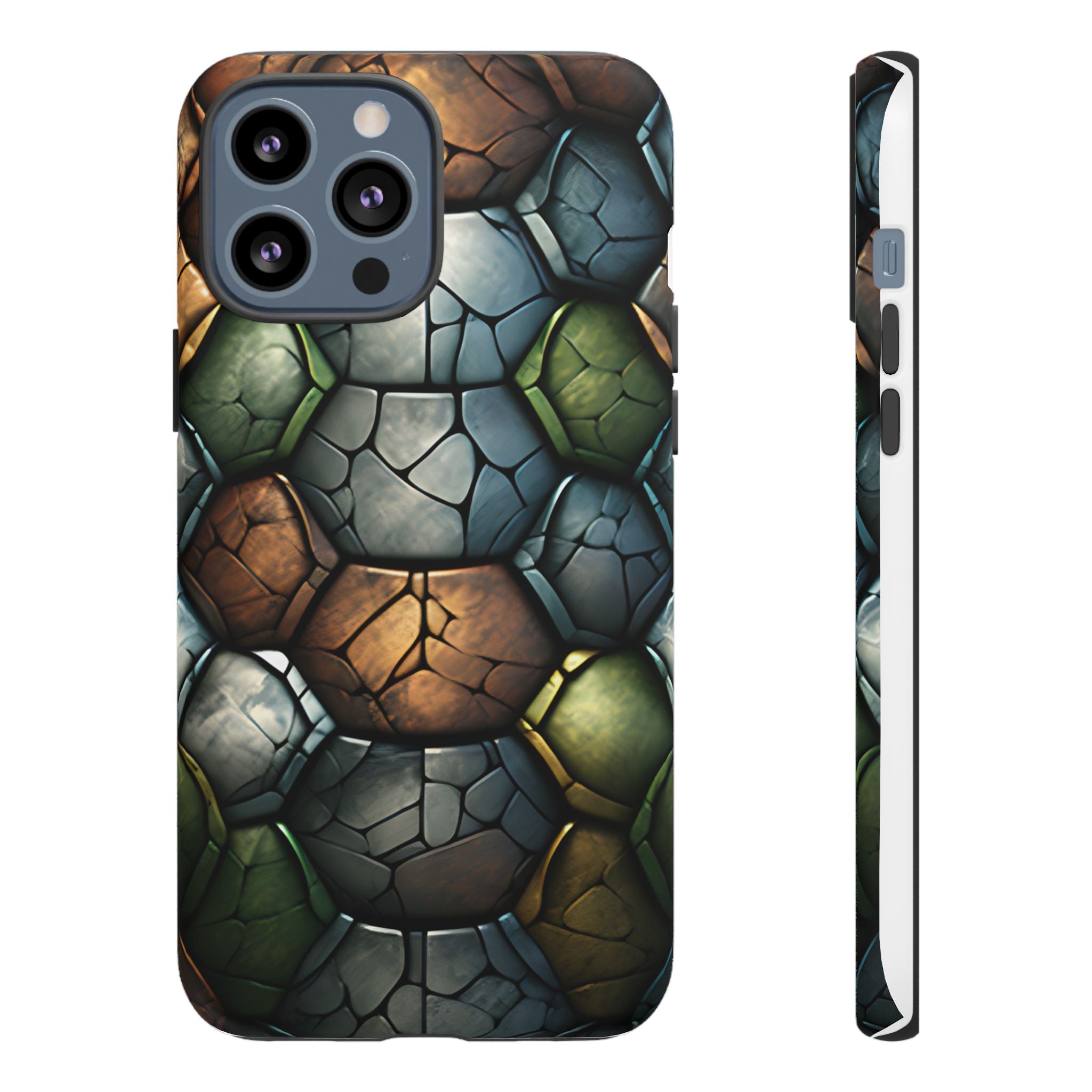 Hexagon Stone iPhone Case - Rugged Texture