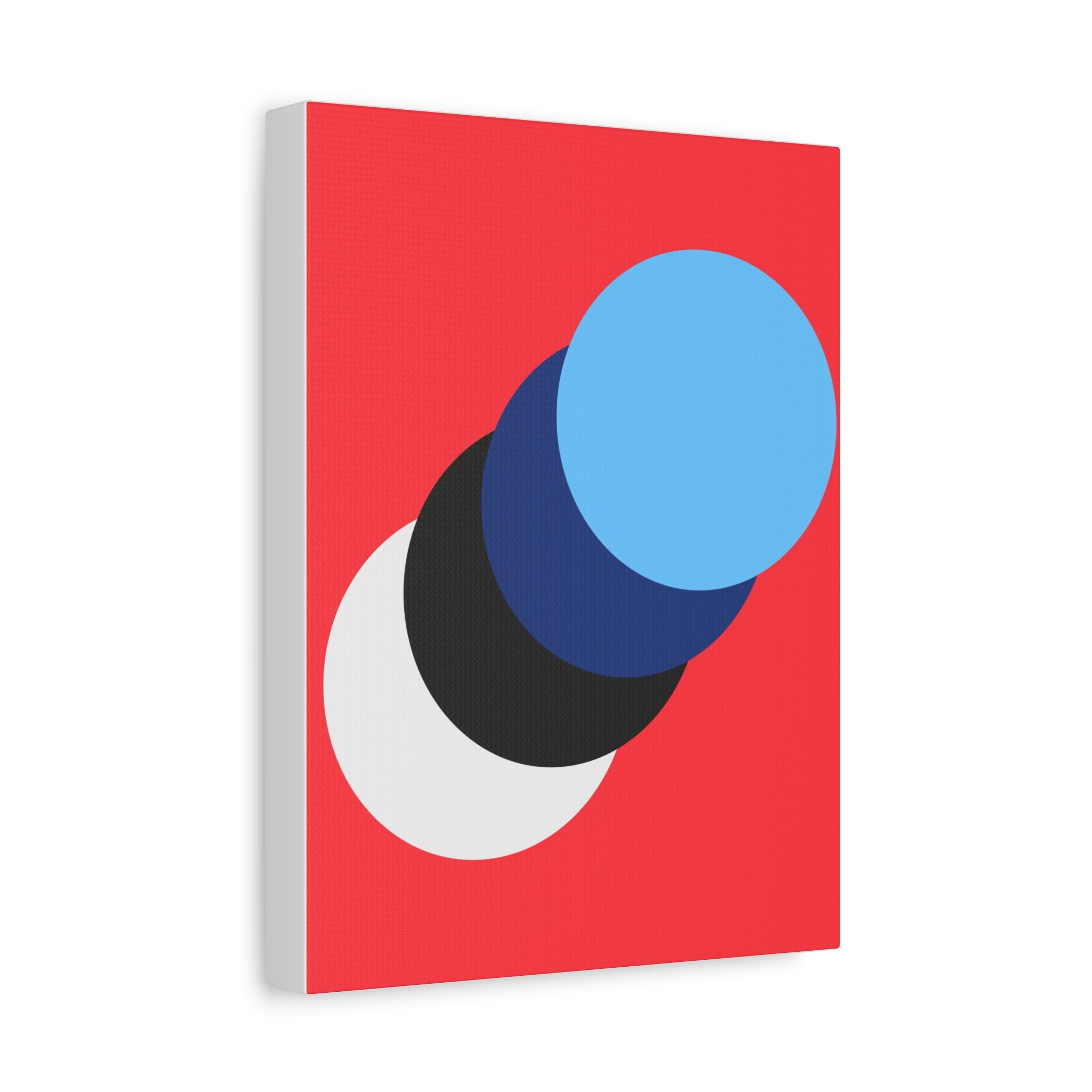 Abstract Red Circle Canvas Art Print