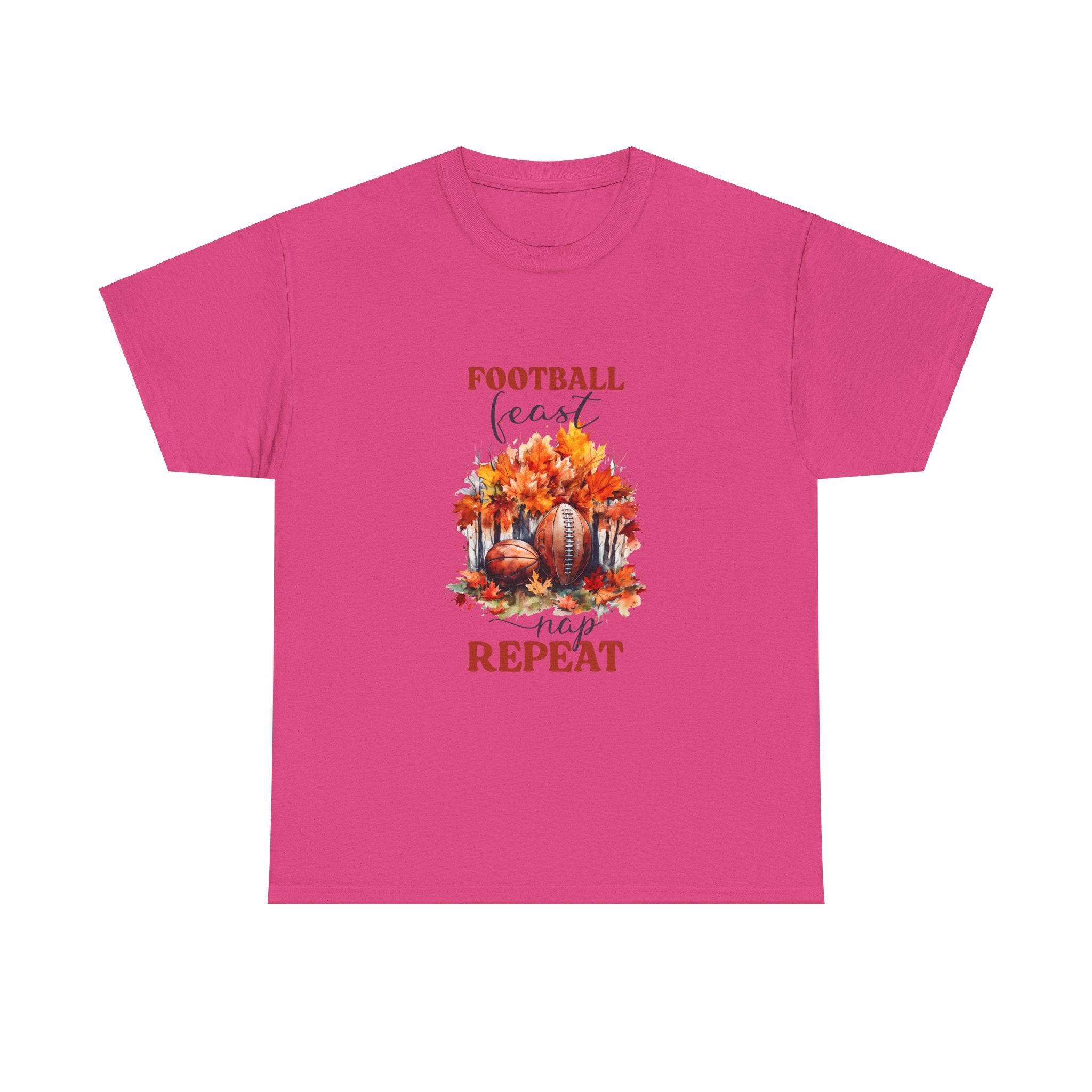 Football Feast Nap Repeat Thanksgiving Tee