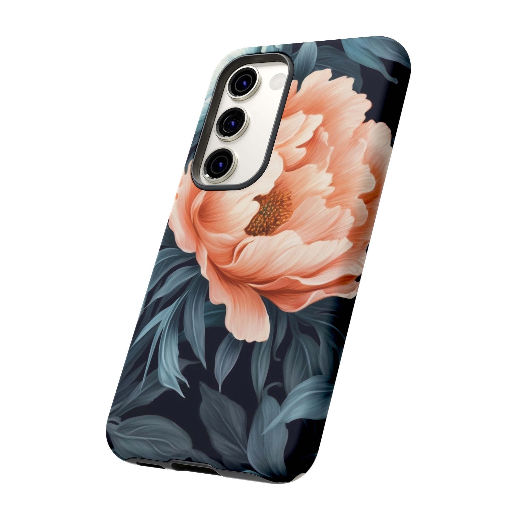 Moody Floral Samsung Case - Peach Peony