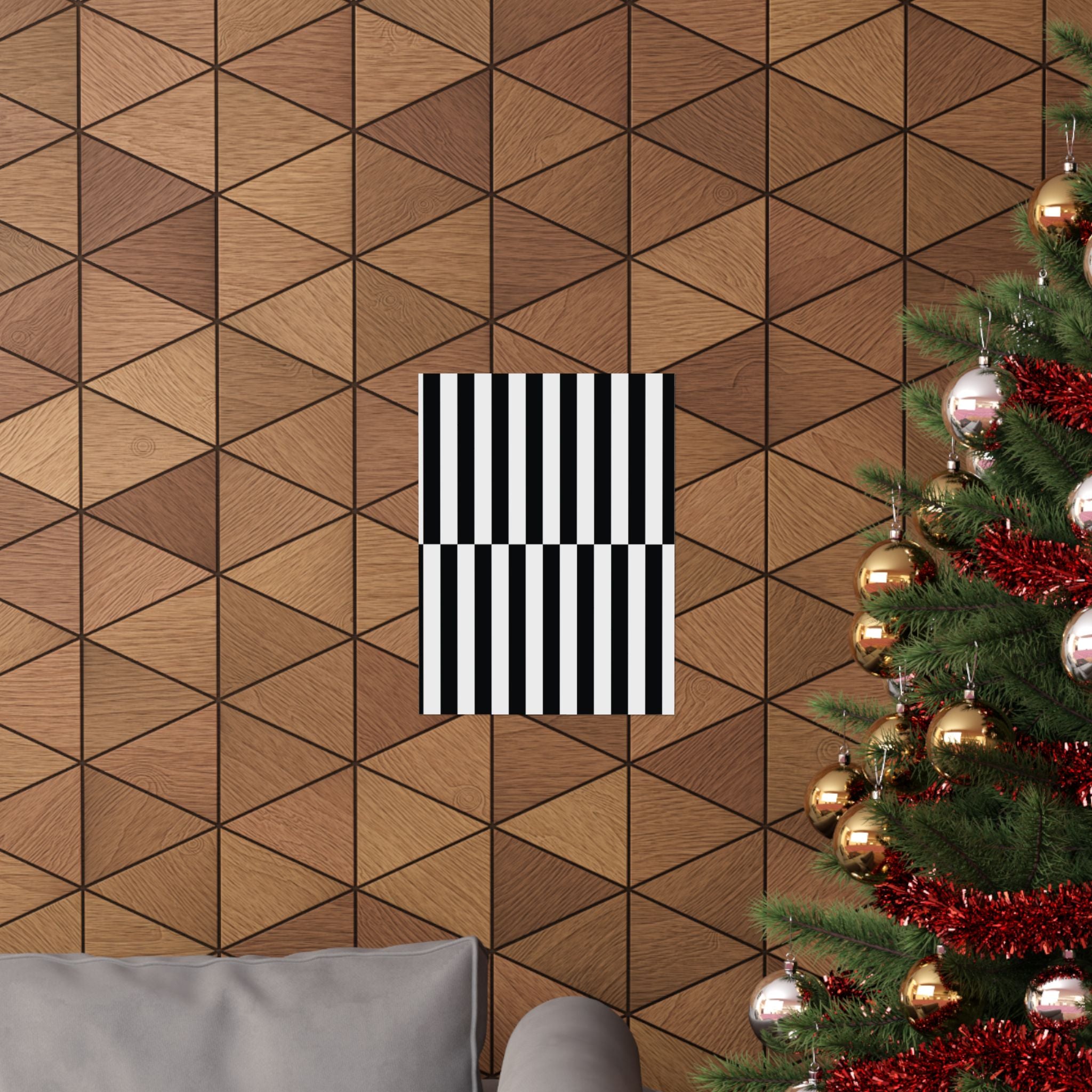 Op Art Stripe Shift Vertical Poster