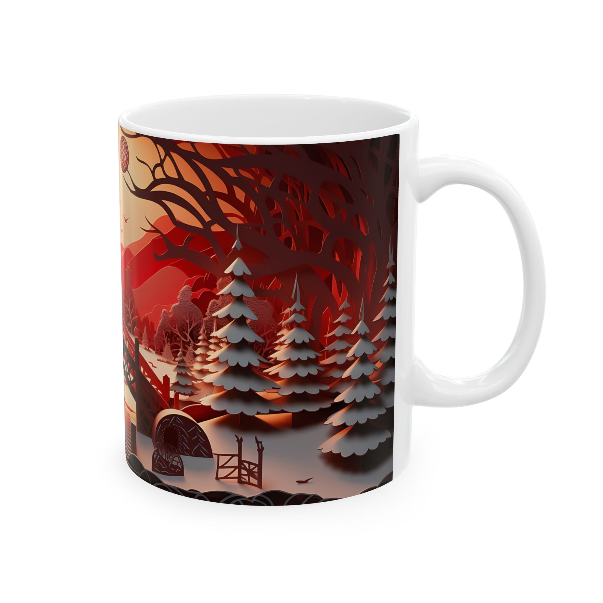 Winter Wonderland Paper Art Mug