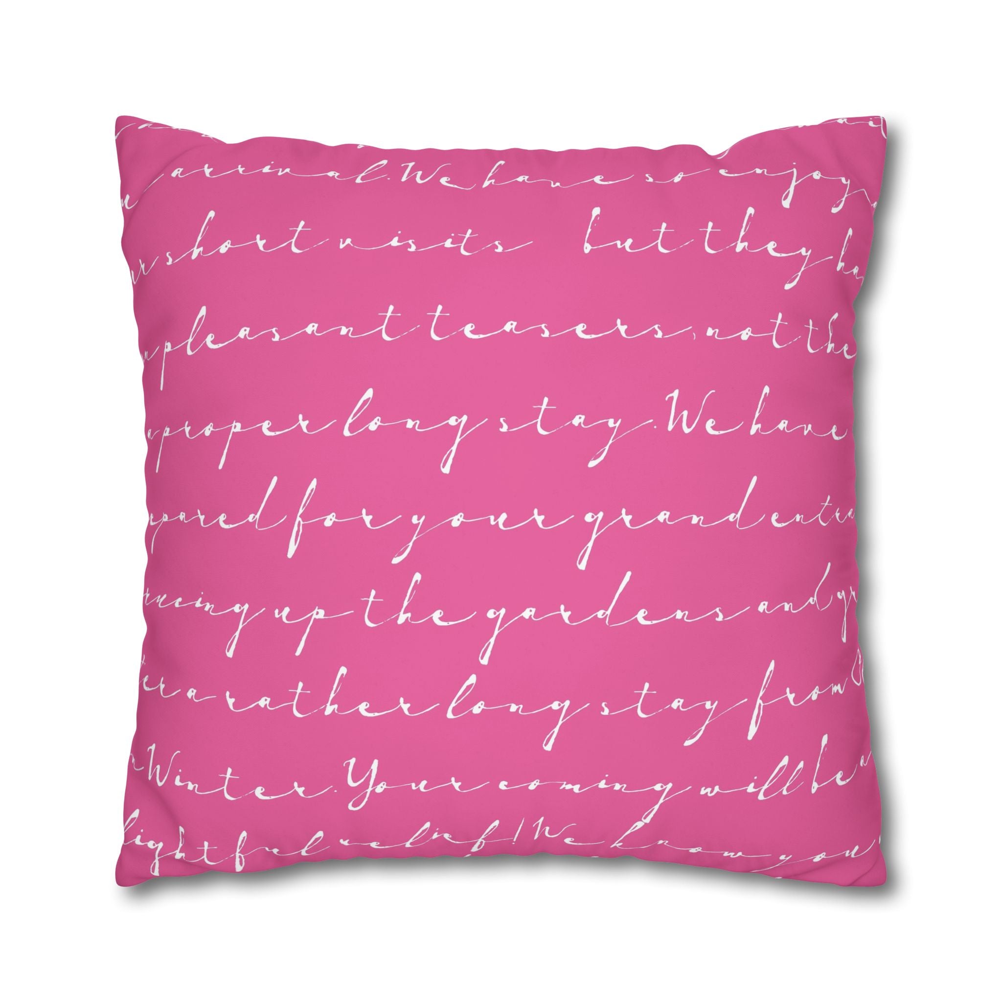 Pink Floral Welcome Pillowcase