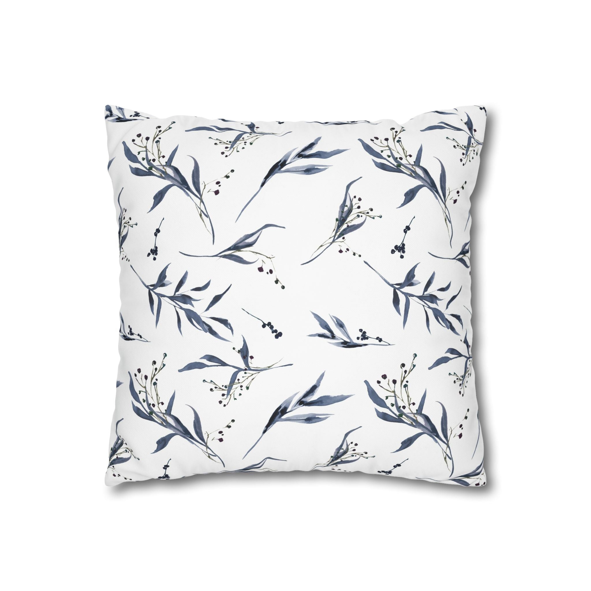 Watercolor Botanical Pillowcase - Blue