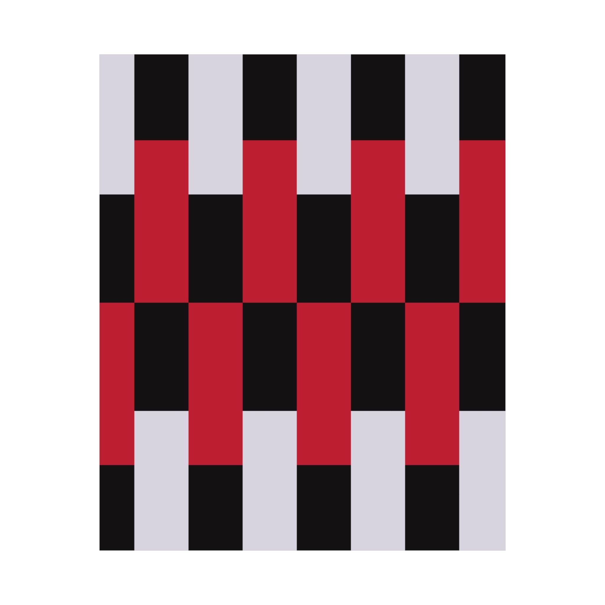 Abstract Geometric Art Poster - Red & Black