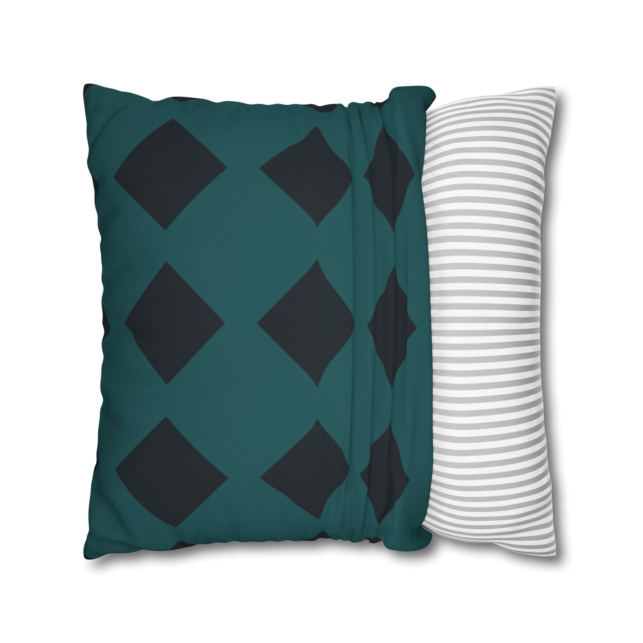 Teal Geometric Diamond Pillowcase