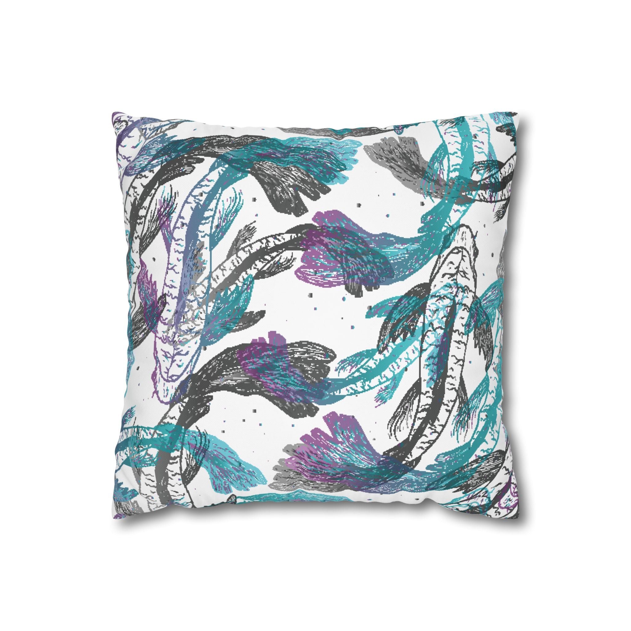 Koi Fish Pillowcase - Teal & Purple