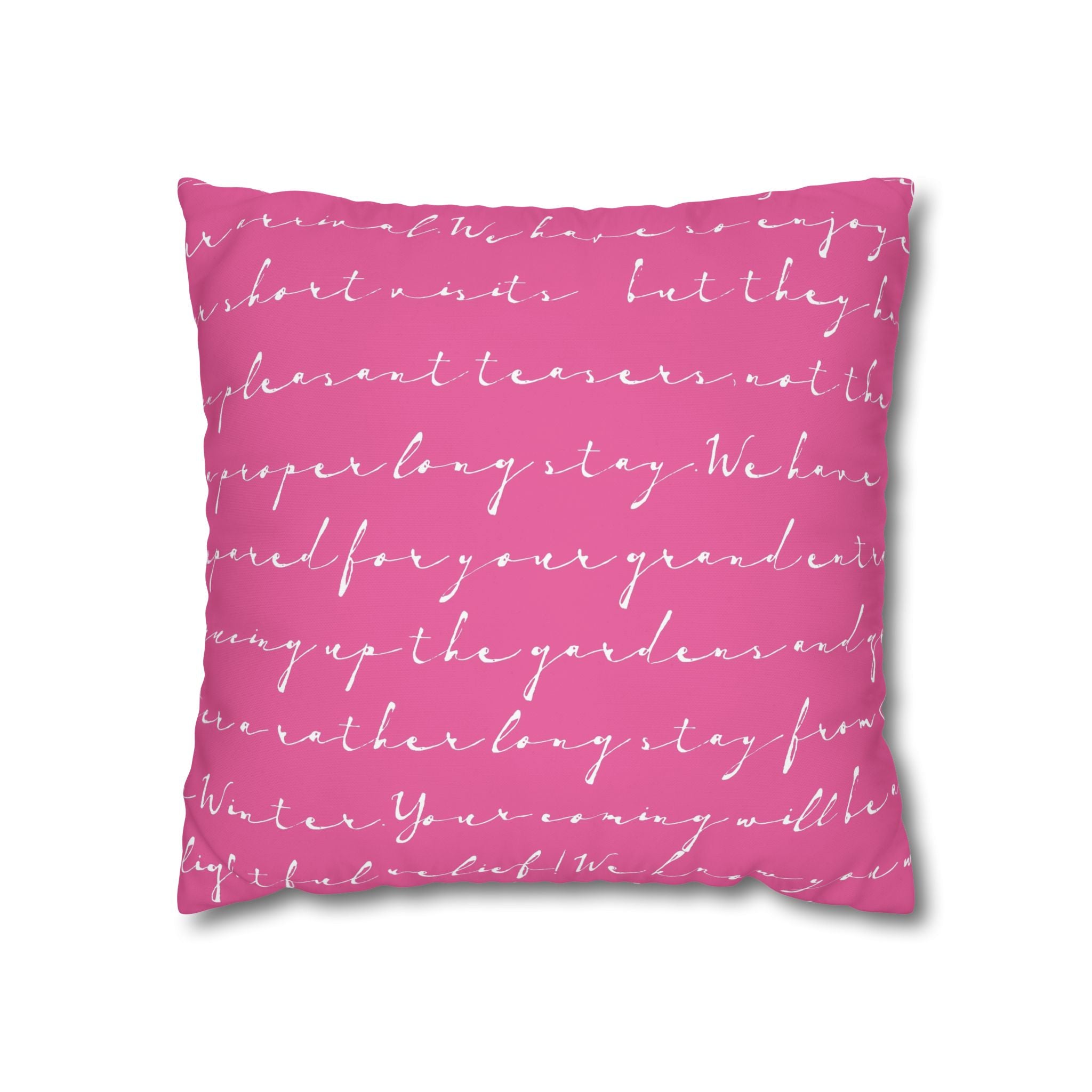 Pink Floral Welcome Pillowcase