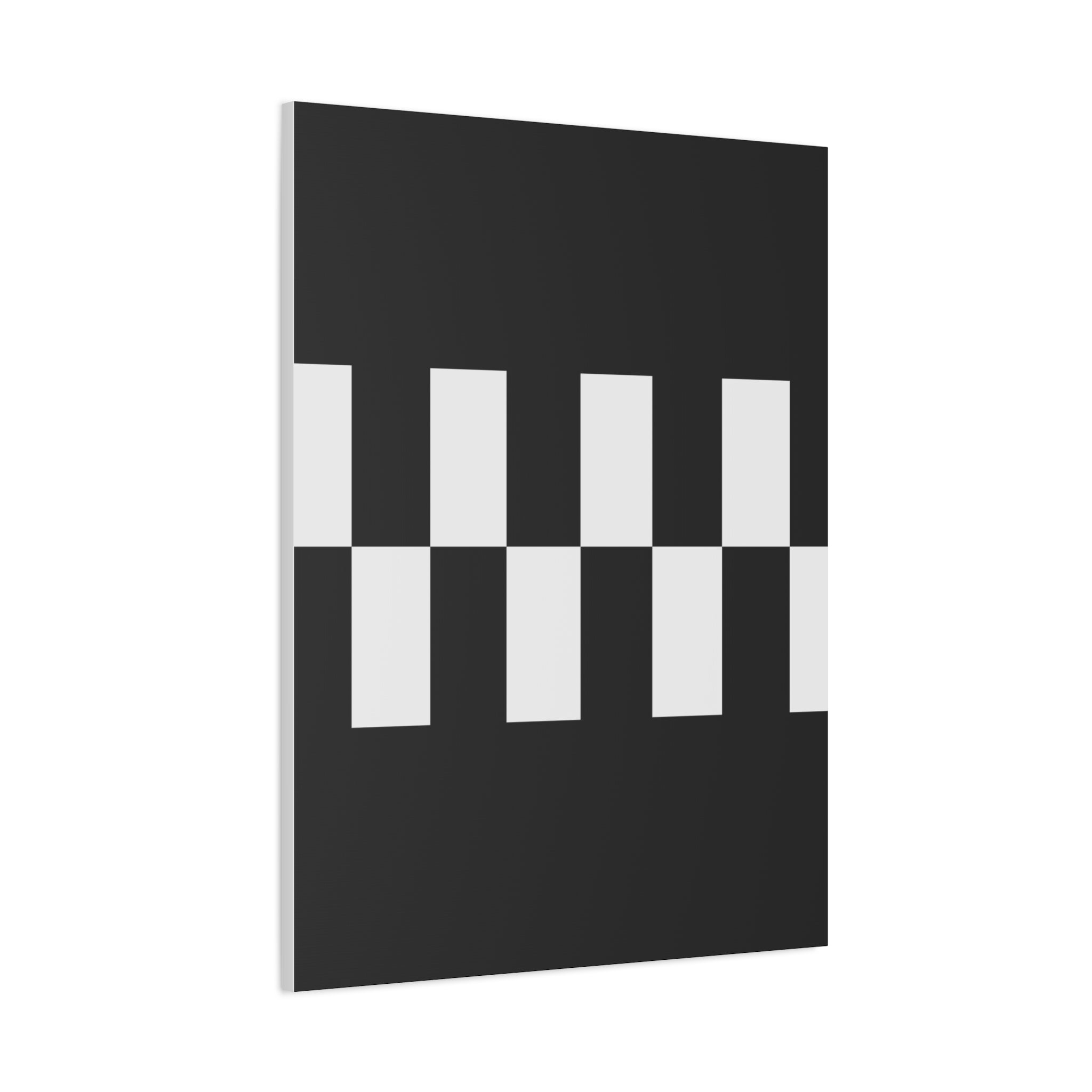 Black & White Checkered Canvas Art