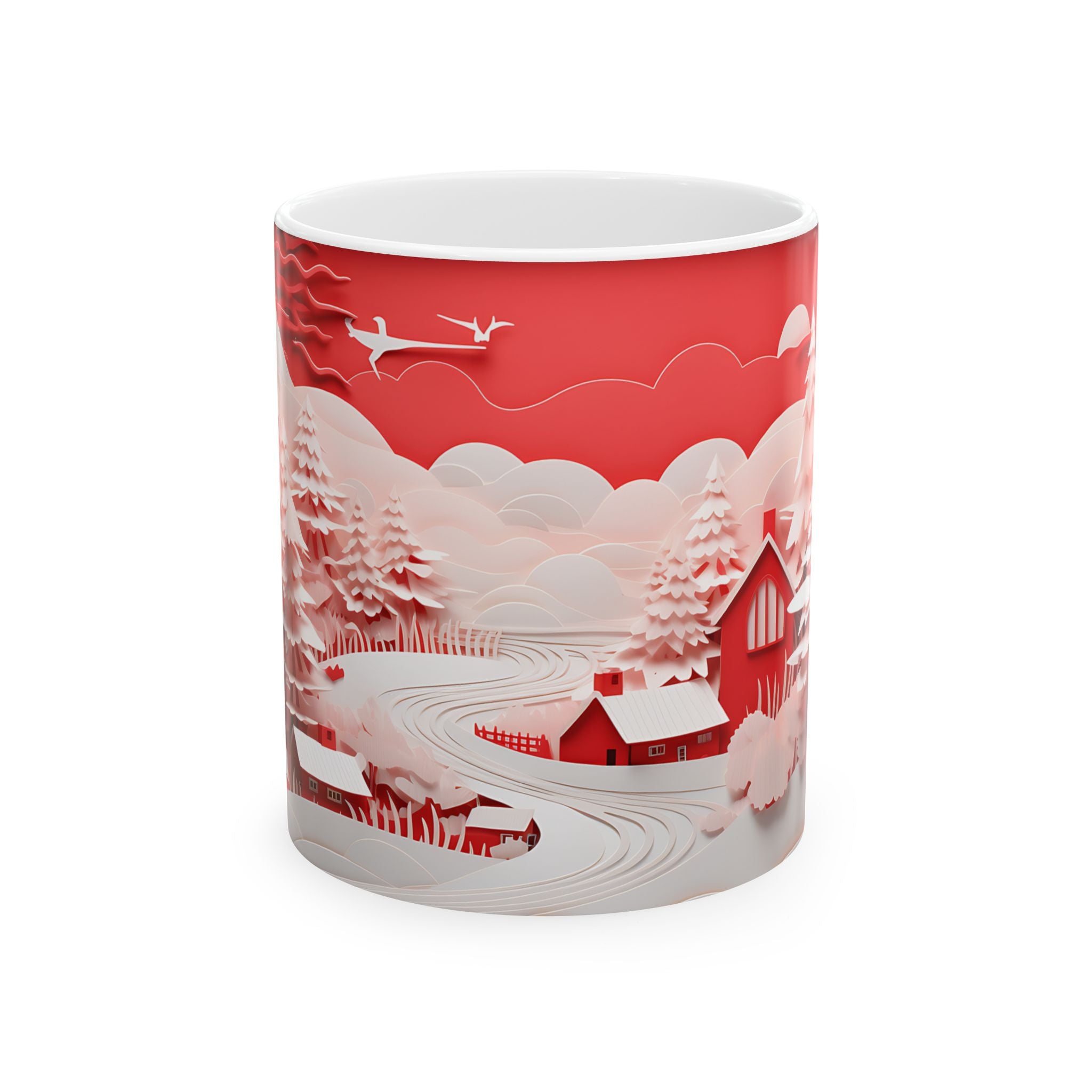 Winter Wonderland Paper Art Mug