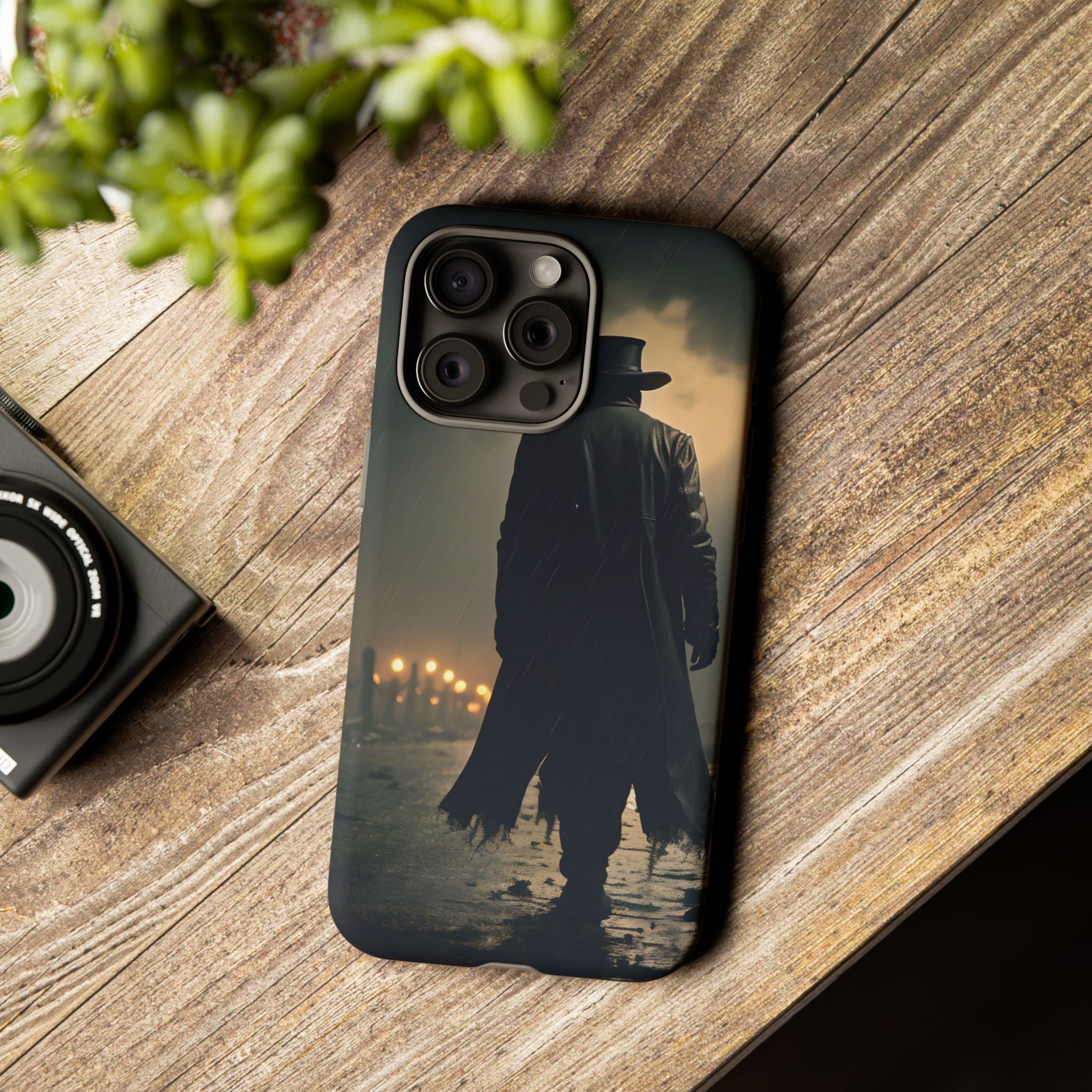 Mysterious Night Walk Hexagon Stone iPhone Case