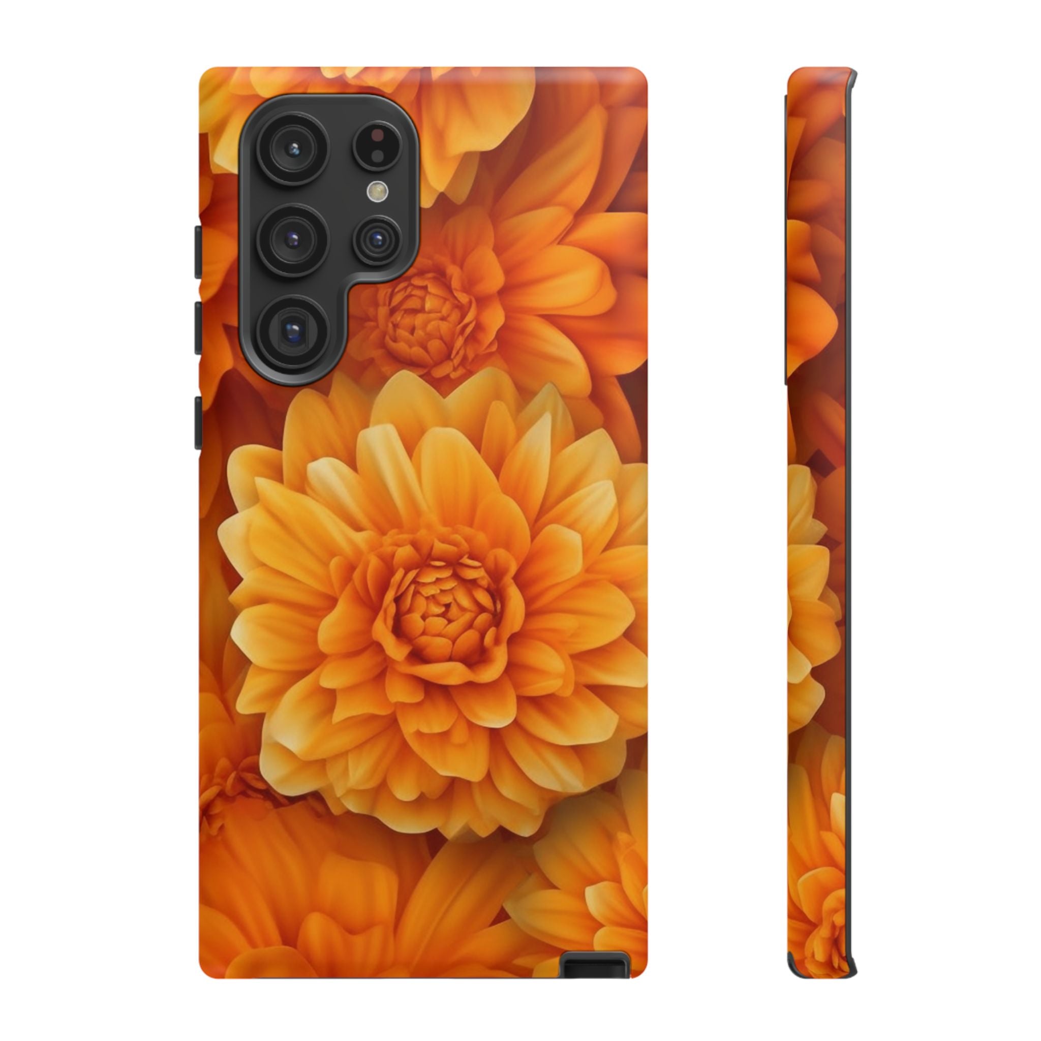 Orange Dahlia Bloom Samsung Case