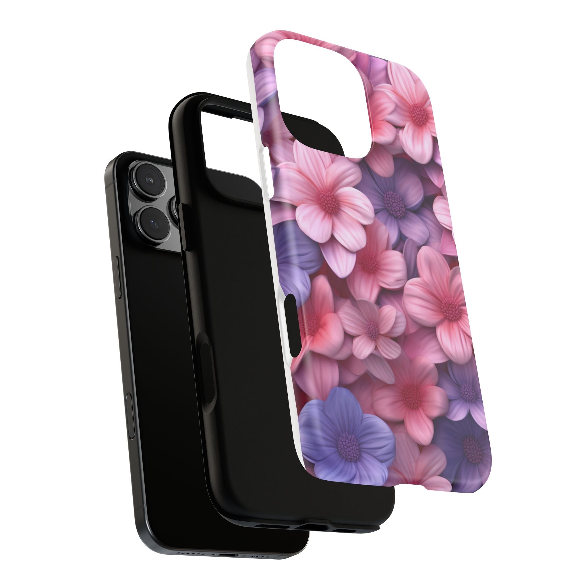 Floral Bloom Hexagon Stone iPhone Case