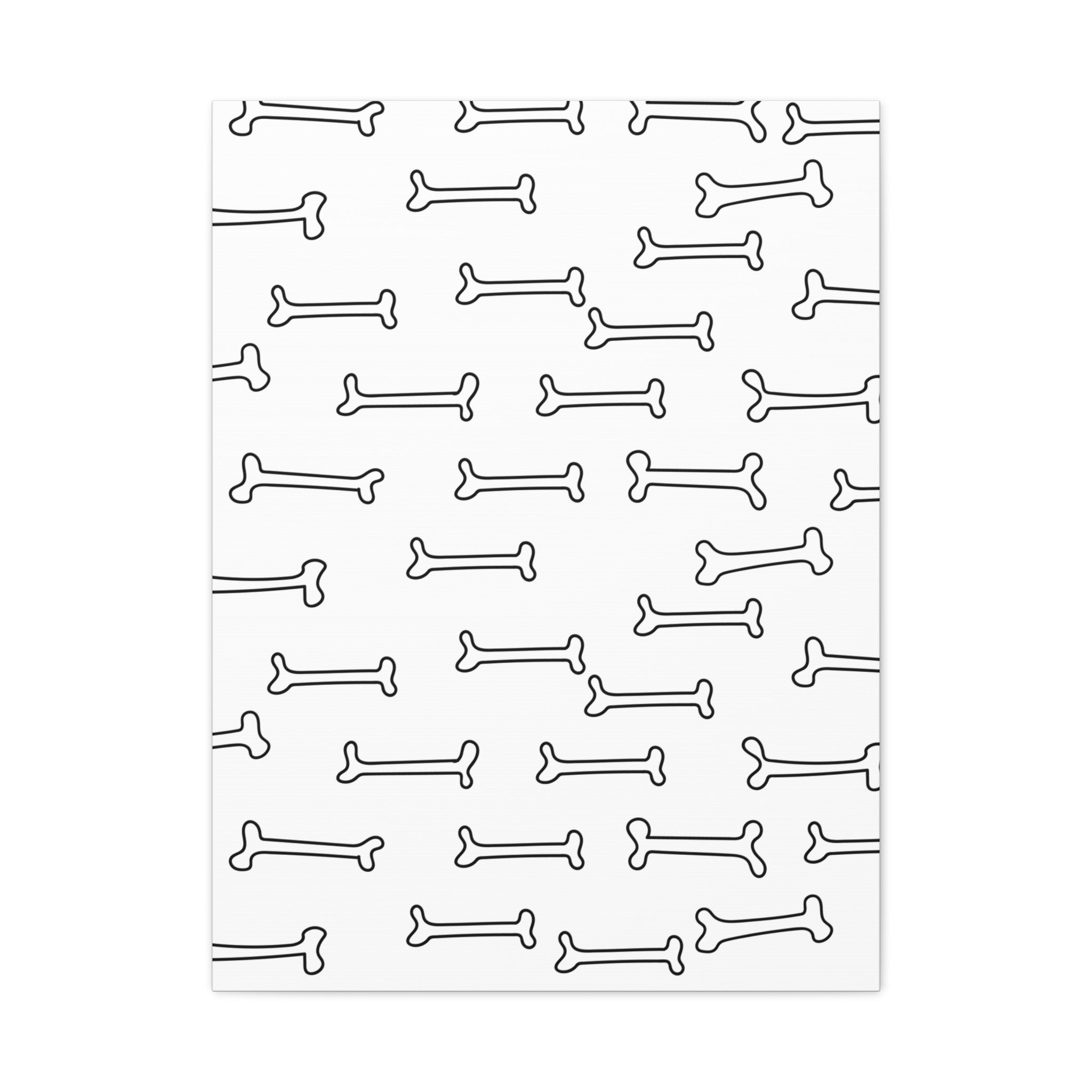 Minimalist Bone Pattern Matte Canvas Art