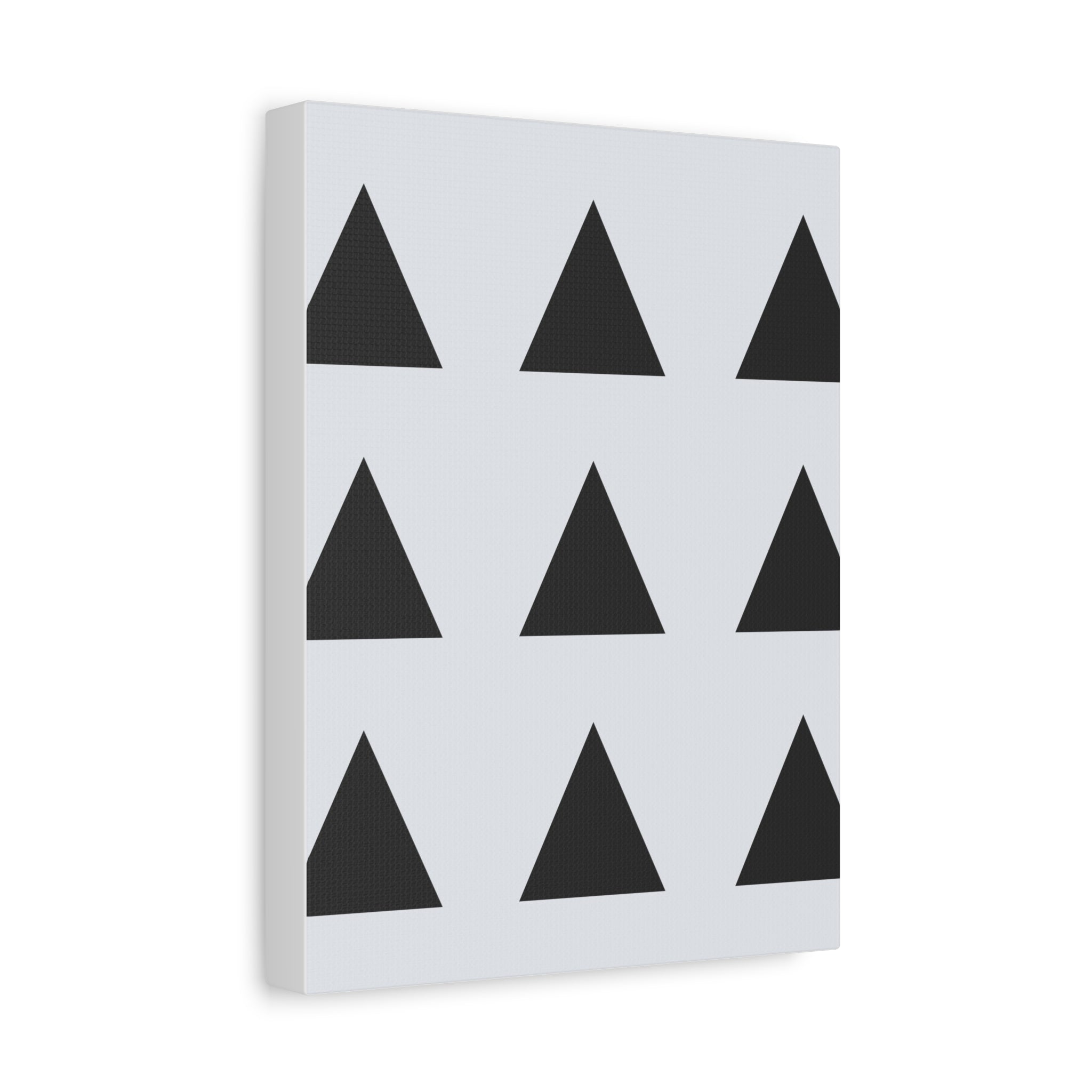 Geometric Black Triangle Canvas Art